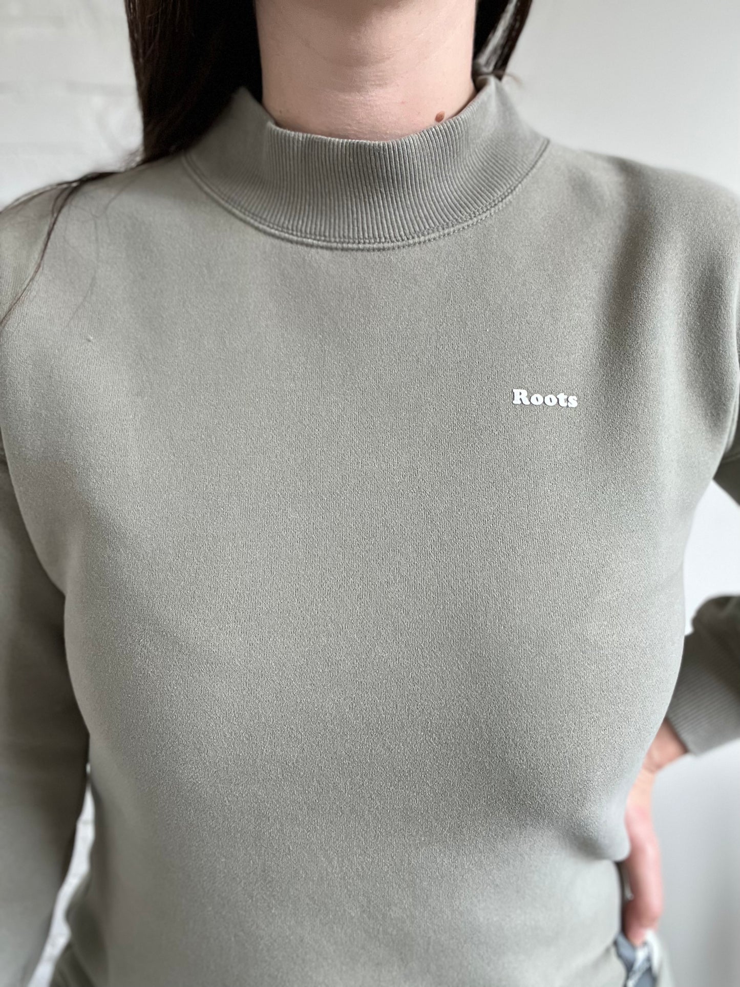 Cloud Mock Neck Roots Sweatshirt - XXS (Oversized)
