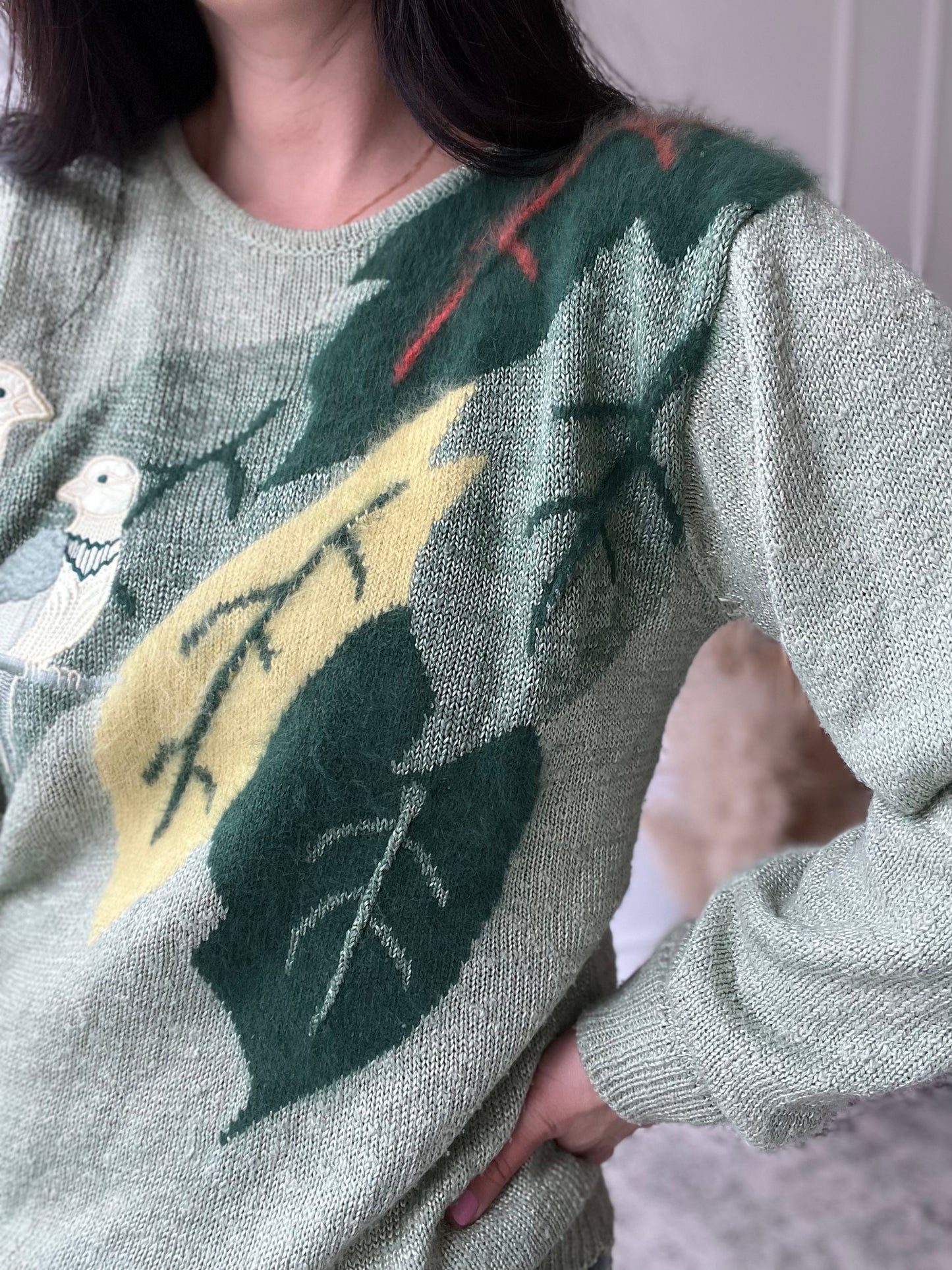 Sage Green Birds - Size L/XL