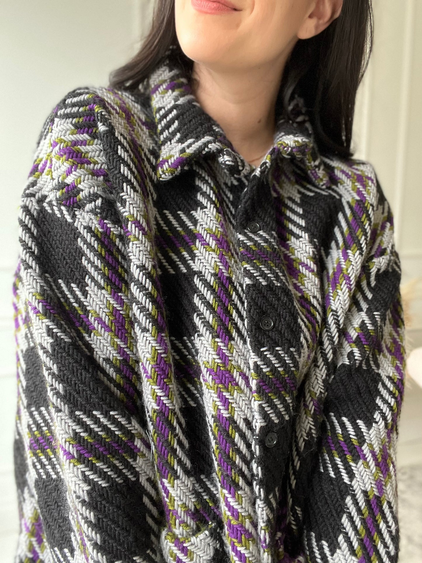 Boxy Fall Tweed Shacket  - Size XL