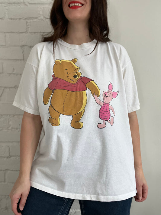 Vintage Winnie the Pooh & Piglet T-shirt - Mens XL