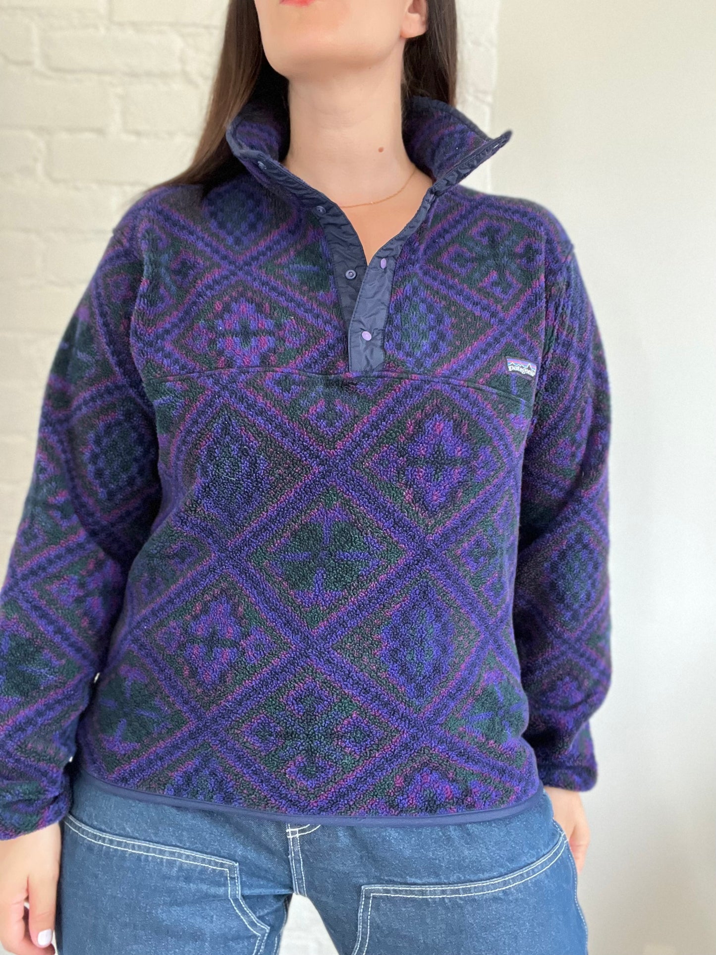 90s Retro Patagonia Fleece Synchilla - Size M