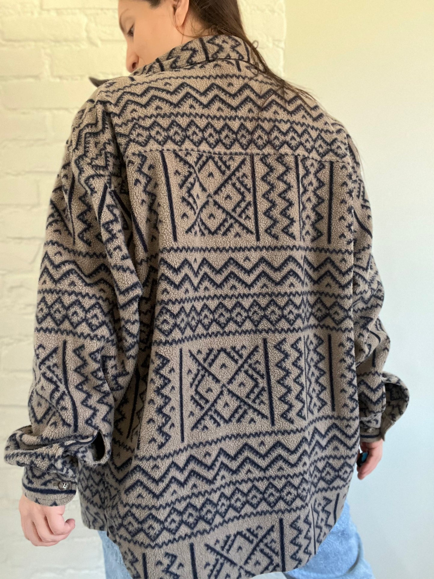 Retro Neutral Fleece Shirt - XL