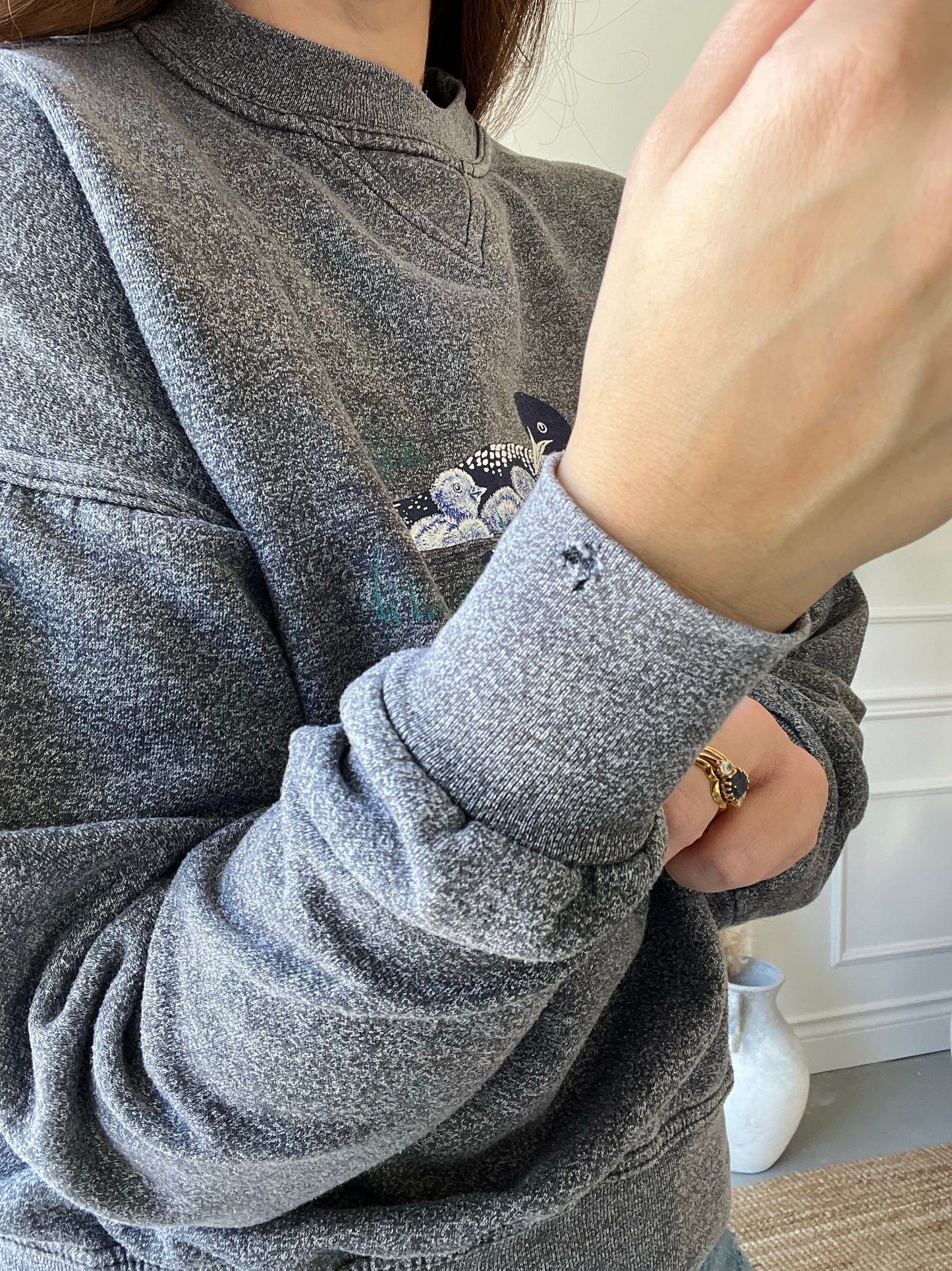 Grey Northern Reflections Crewneck - Size M