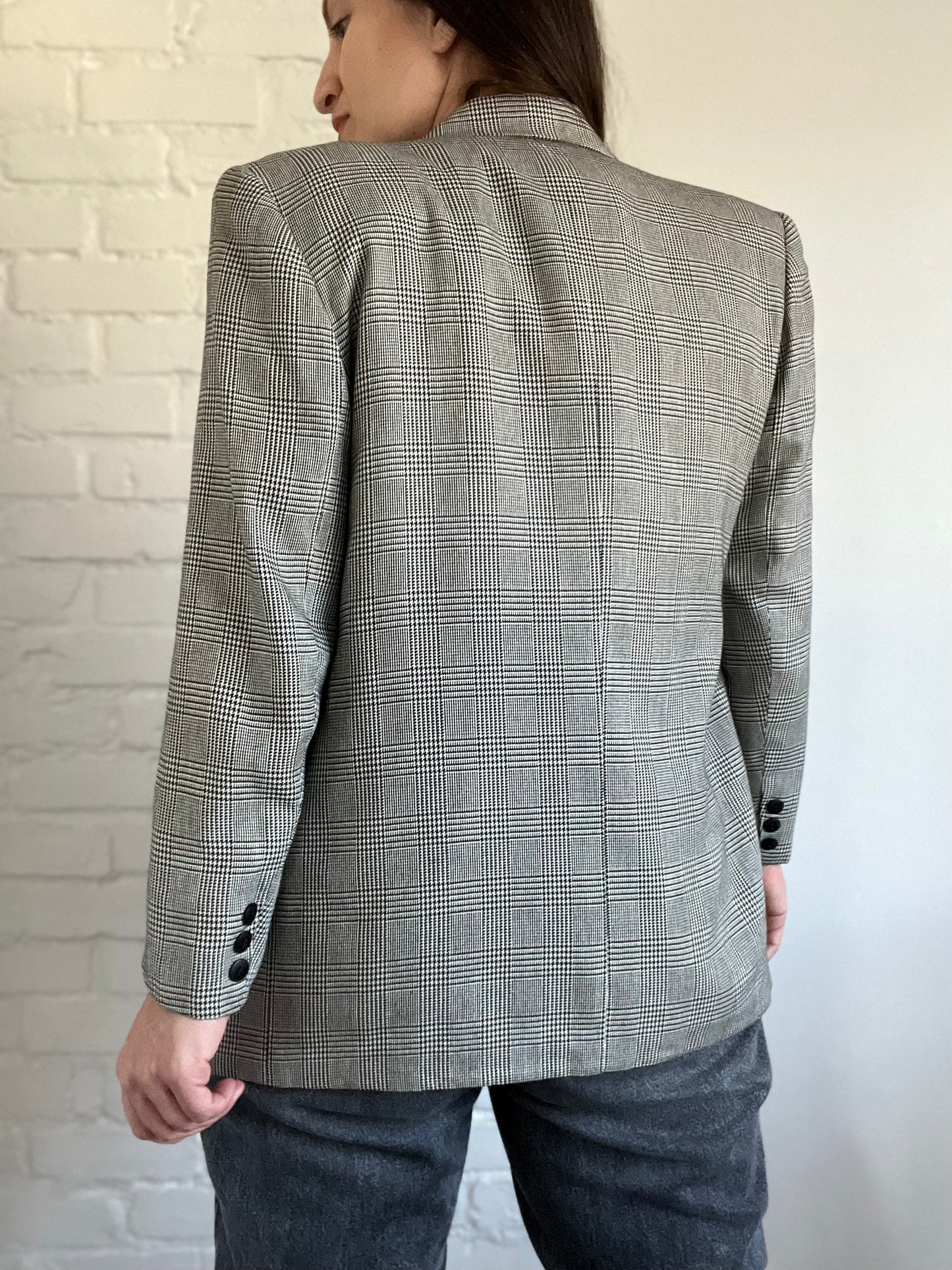 Striking Houndstooth Blazer - Size L