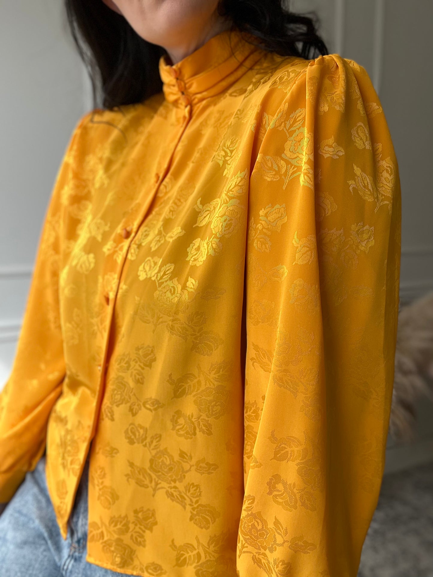 Mustard Vintage Blouse - Size M/L