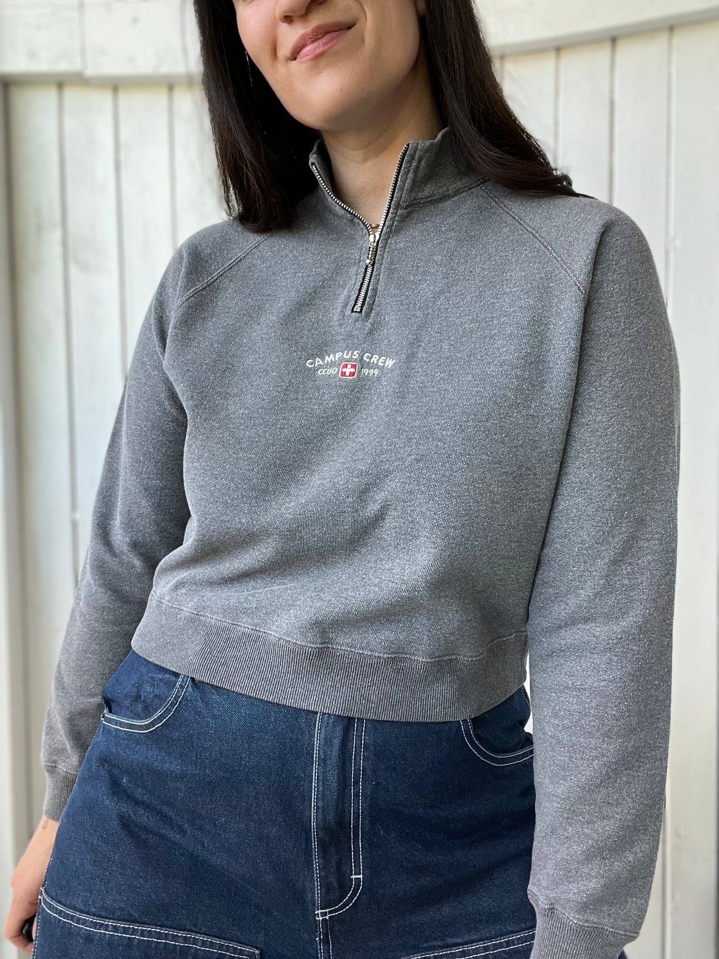 Campus Crew Crop Pullover - Size S