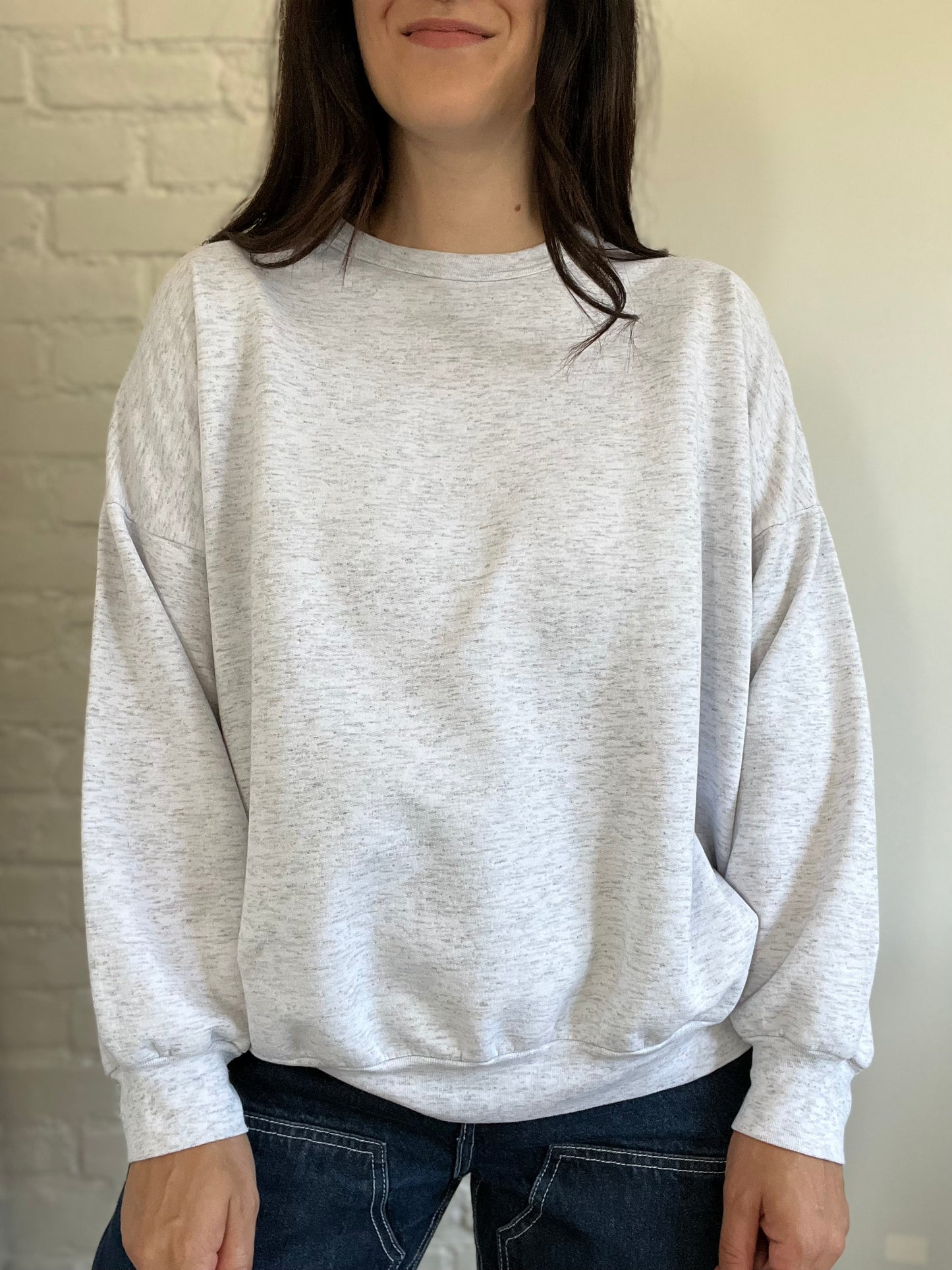 Heather Grey Relaxed Sweater - Size XL