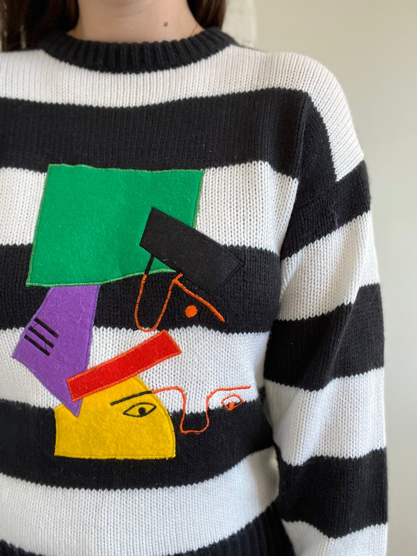 Picasso Inspired Knit Sweater - S/M