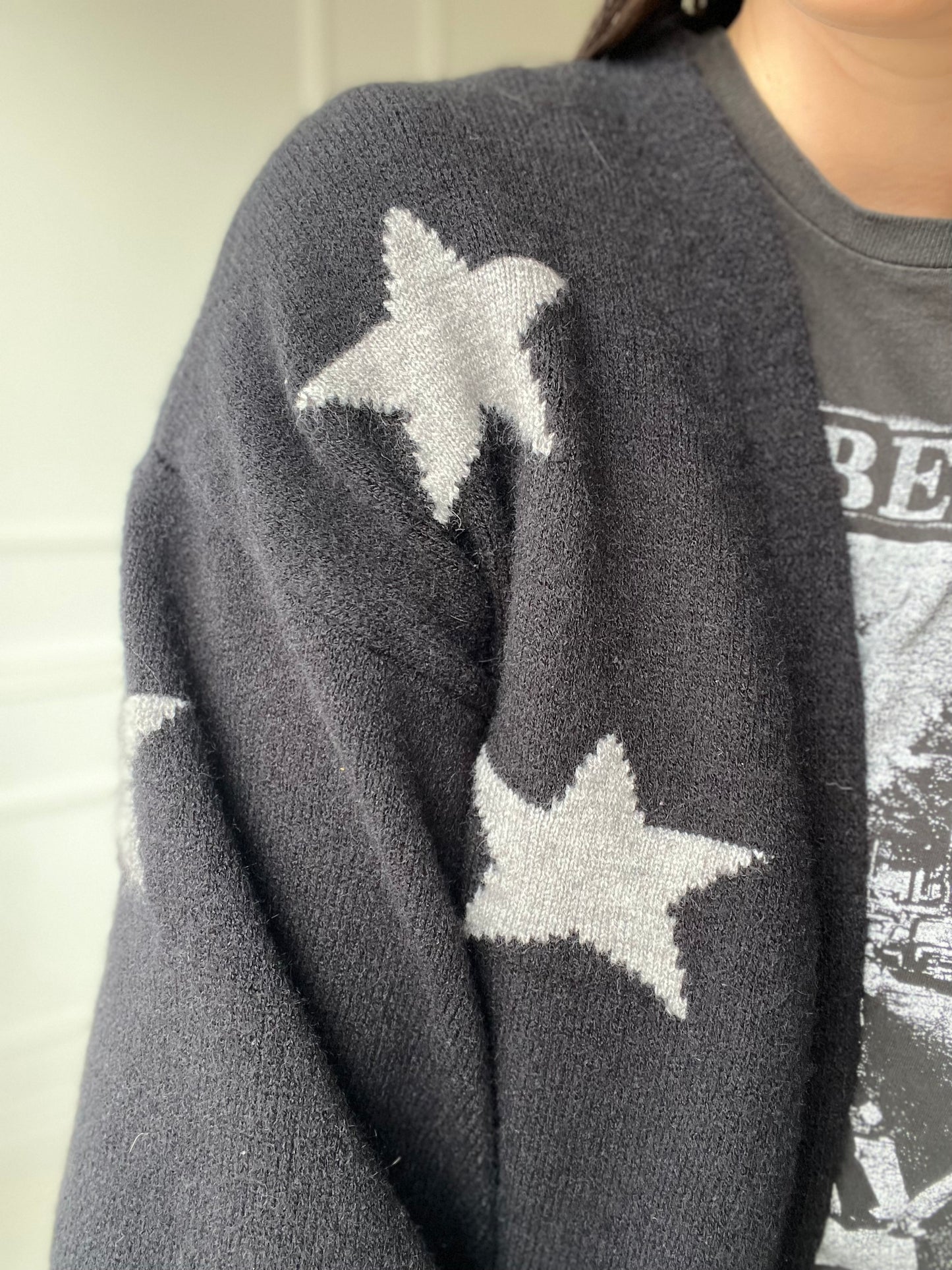 Large Chunky Star Cardigan - Size L/XL