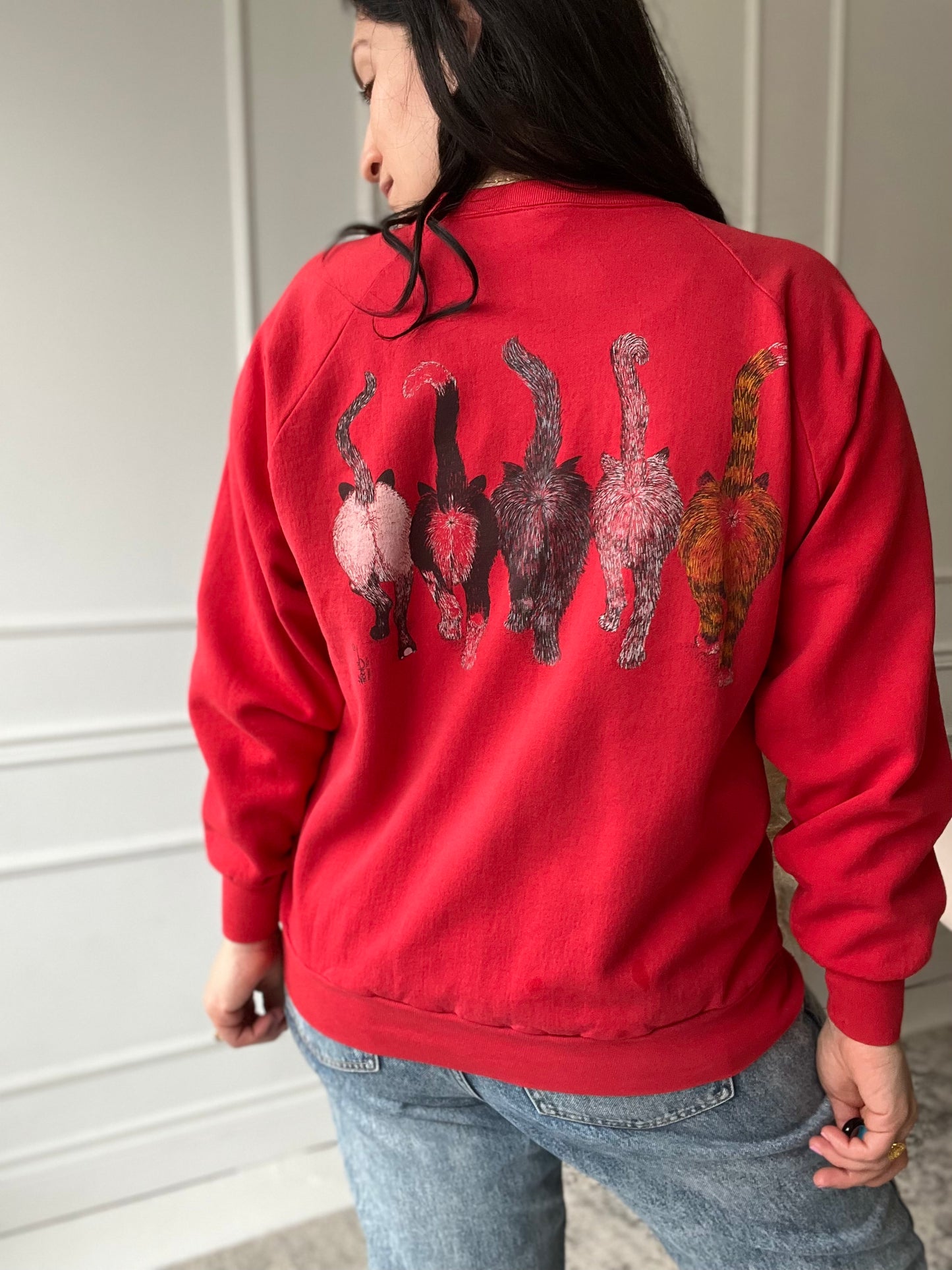 Vintage Cats Sweater  - Size S/M/L