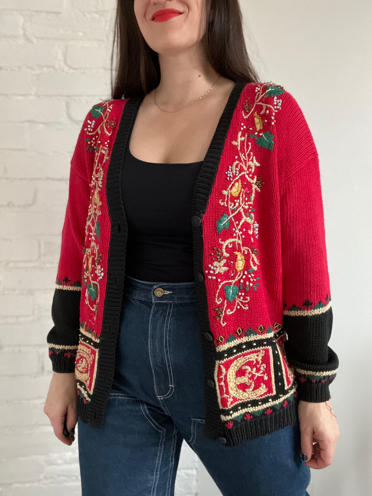 Striking Noel Knit Sweater - L