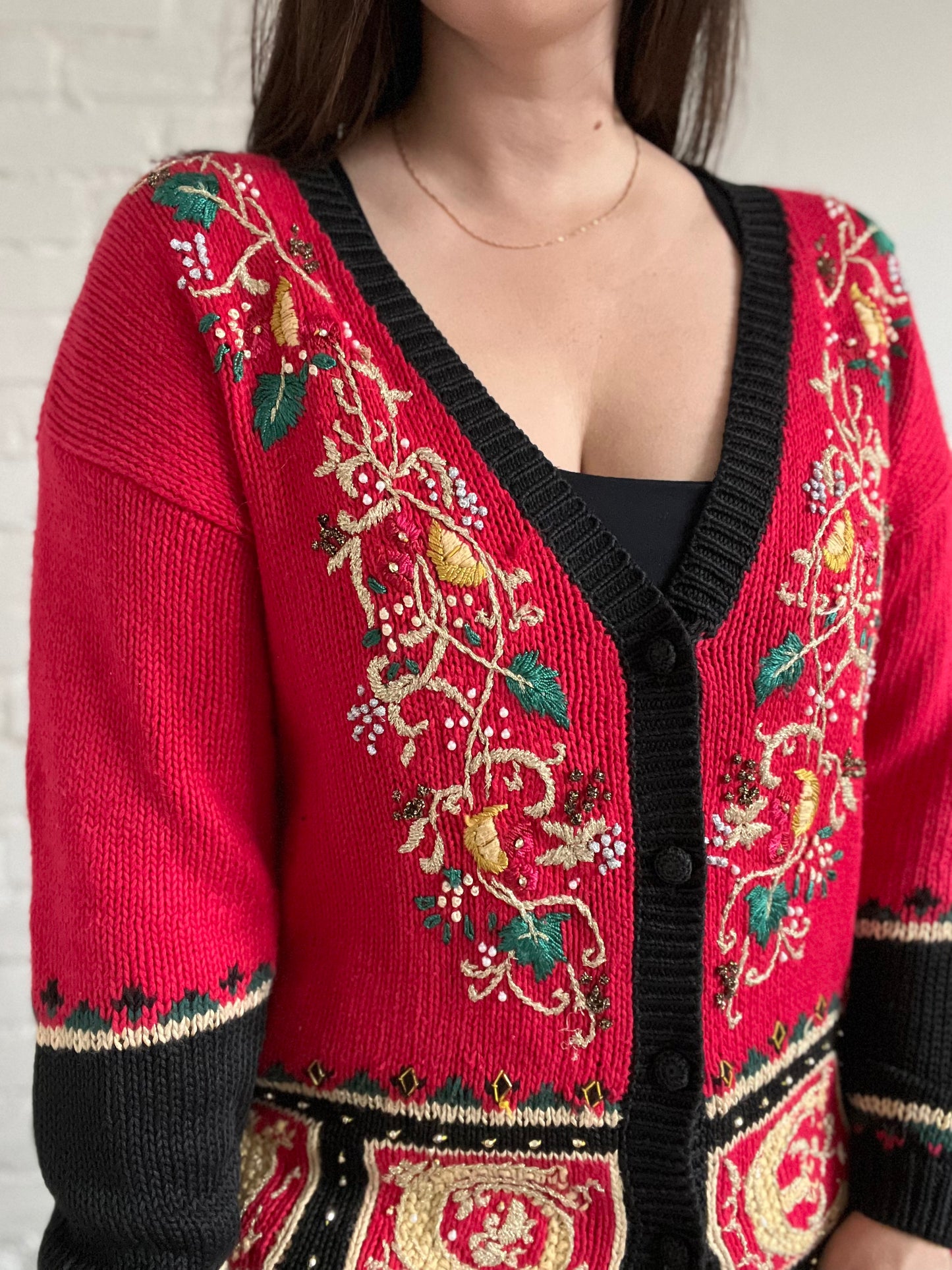 Striking Noel Knit Sweater - L