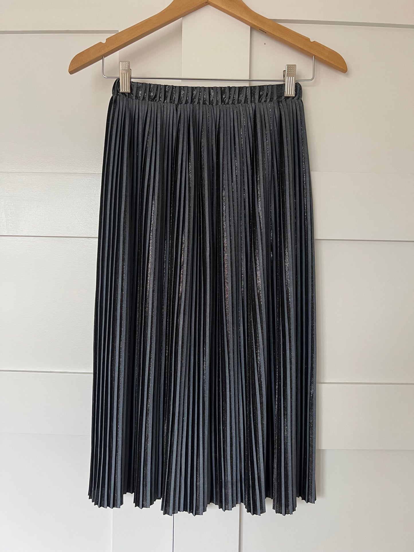 Metallic Pleated Skirt - S