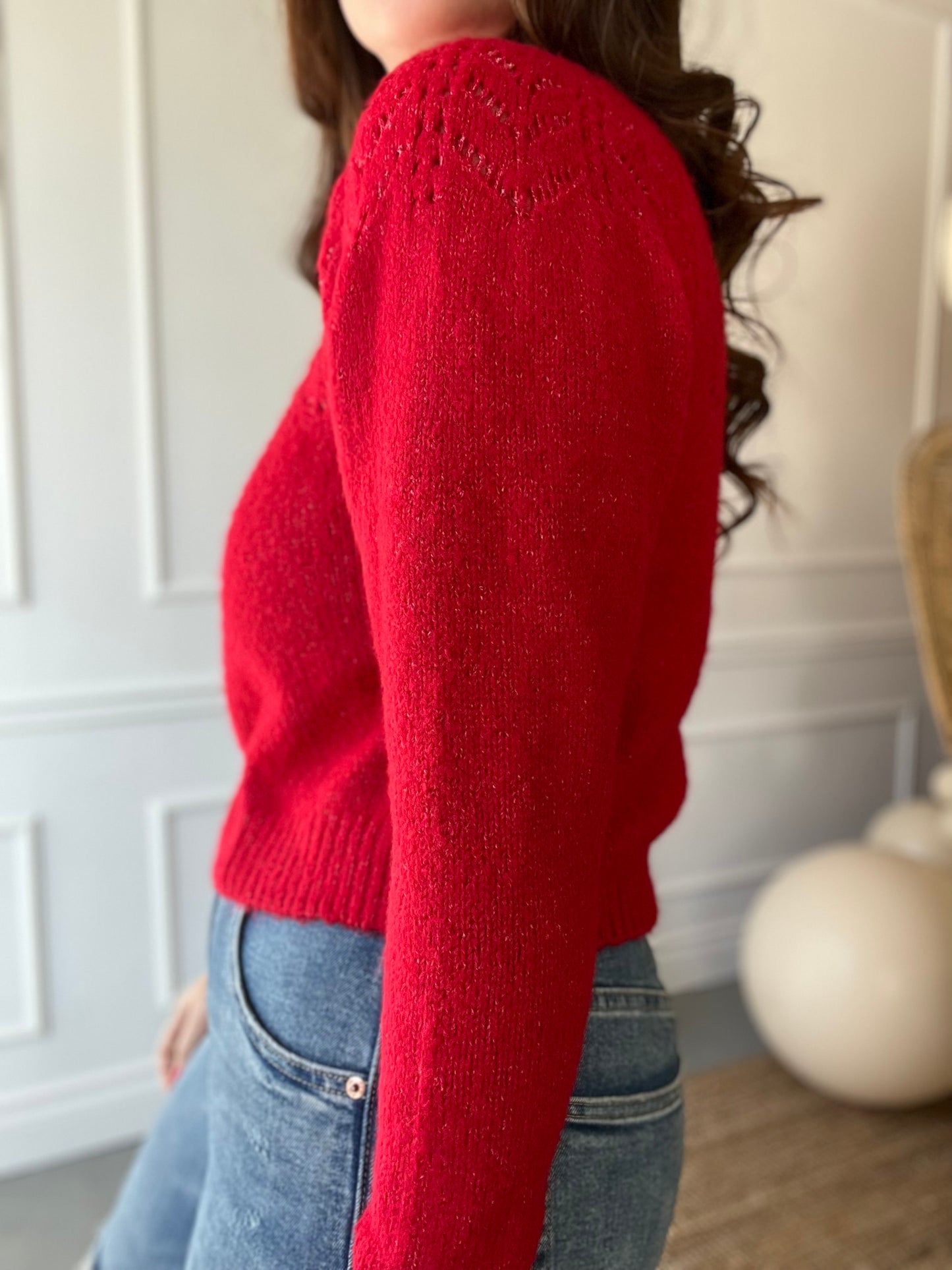 Apple Red Cozy Crop - Size M