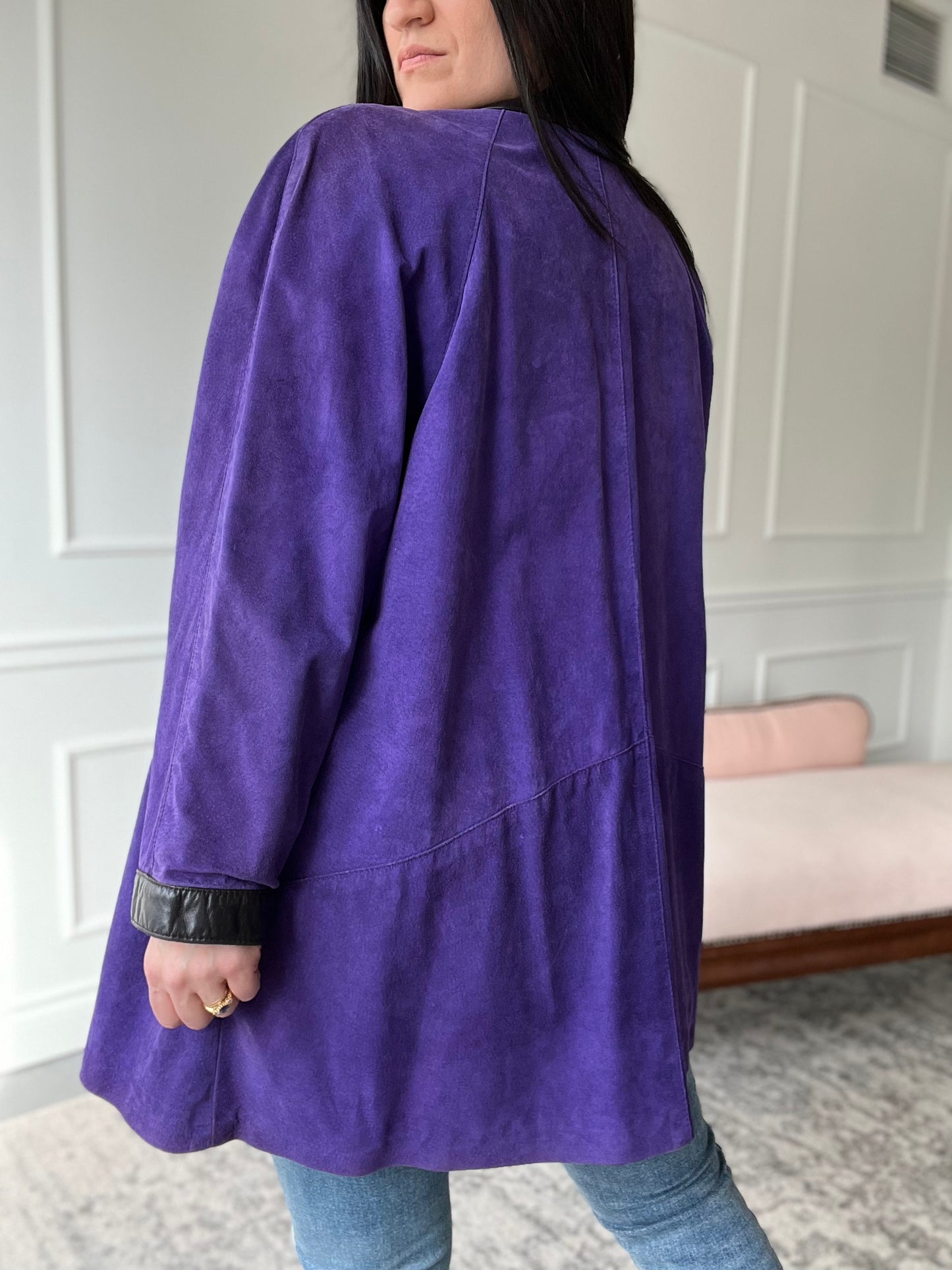 Vintage Danier Leather Purple Jacket - Size L