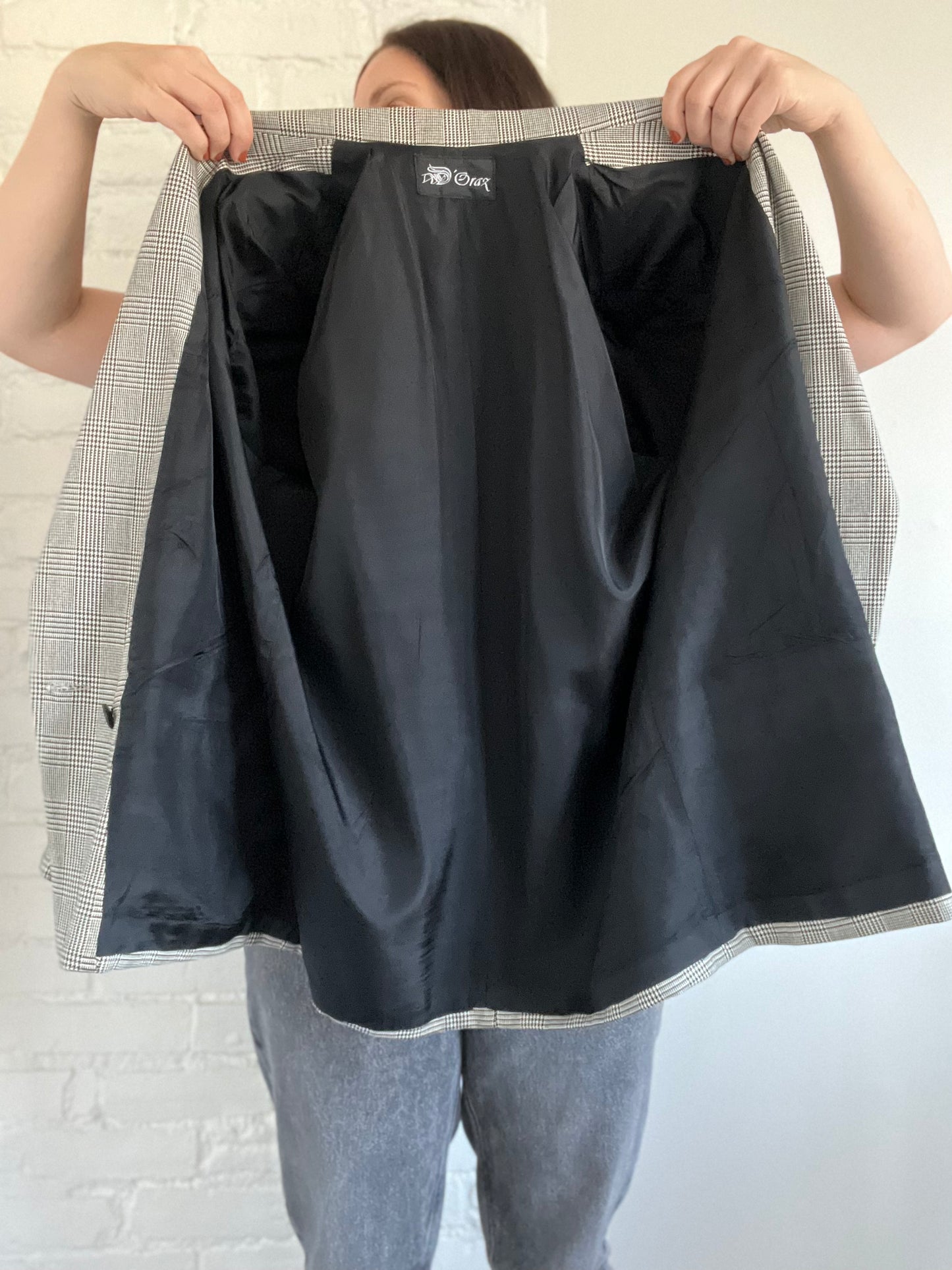 Striking Houndstooth Blazer - Size L