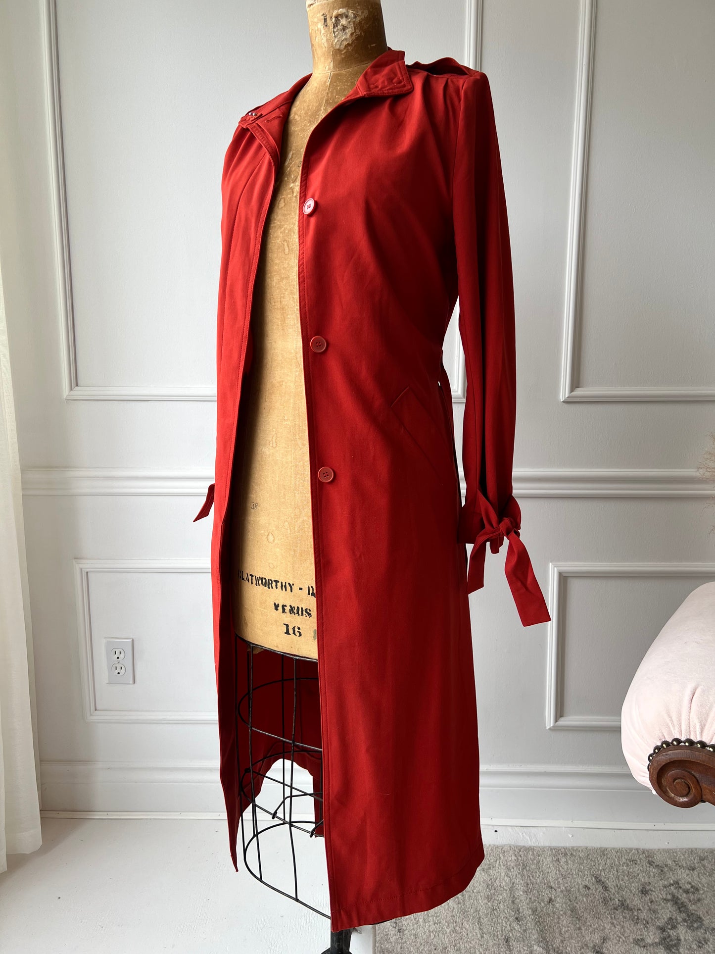 NEW Rust Orange Trench Coat - Size 2