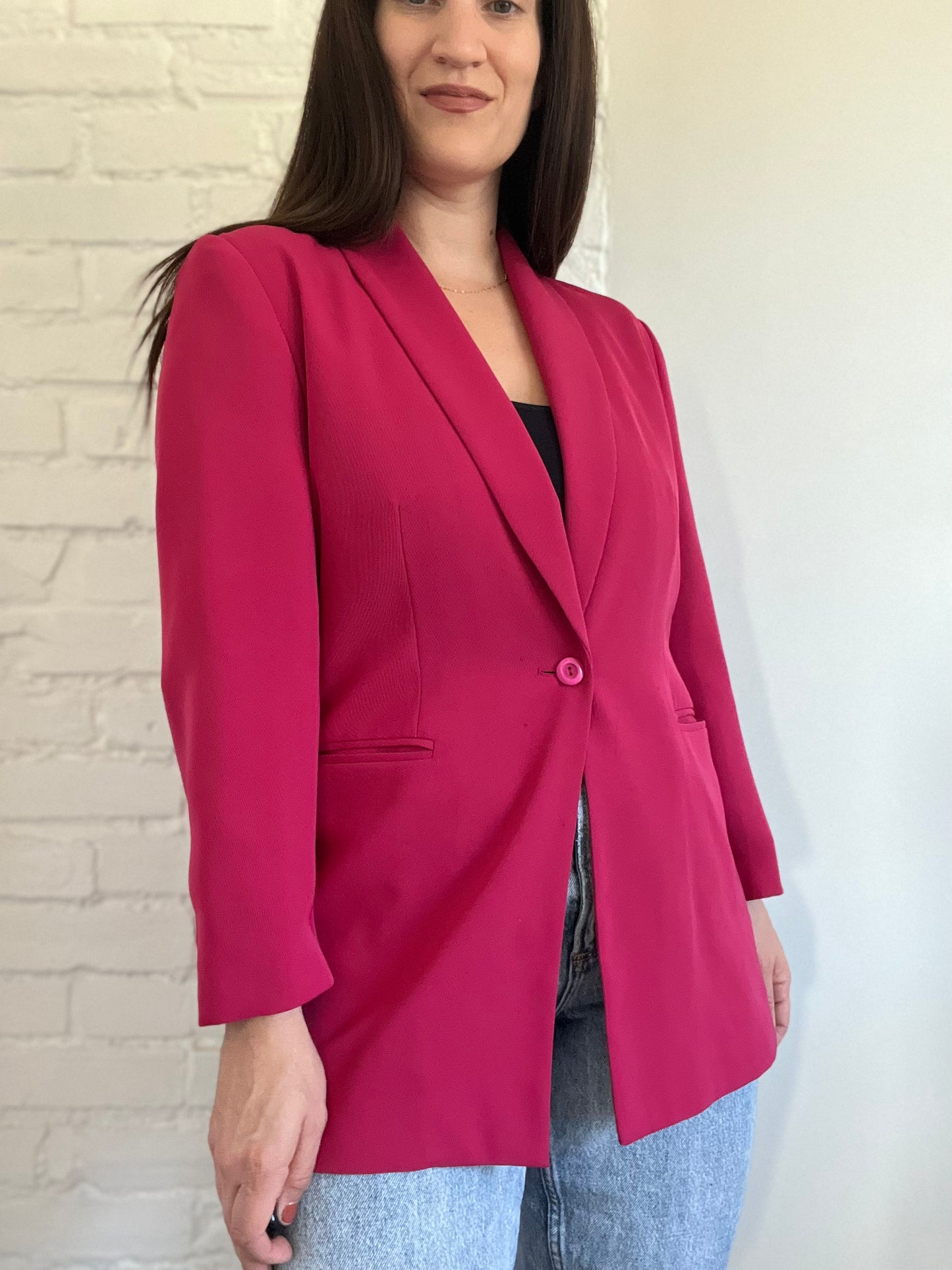 Relaxed Pink Blazer - Size L