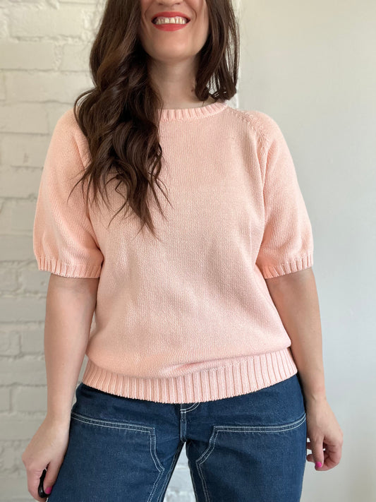 Orange Sherbert Knit Top - L