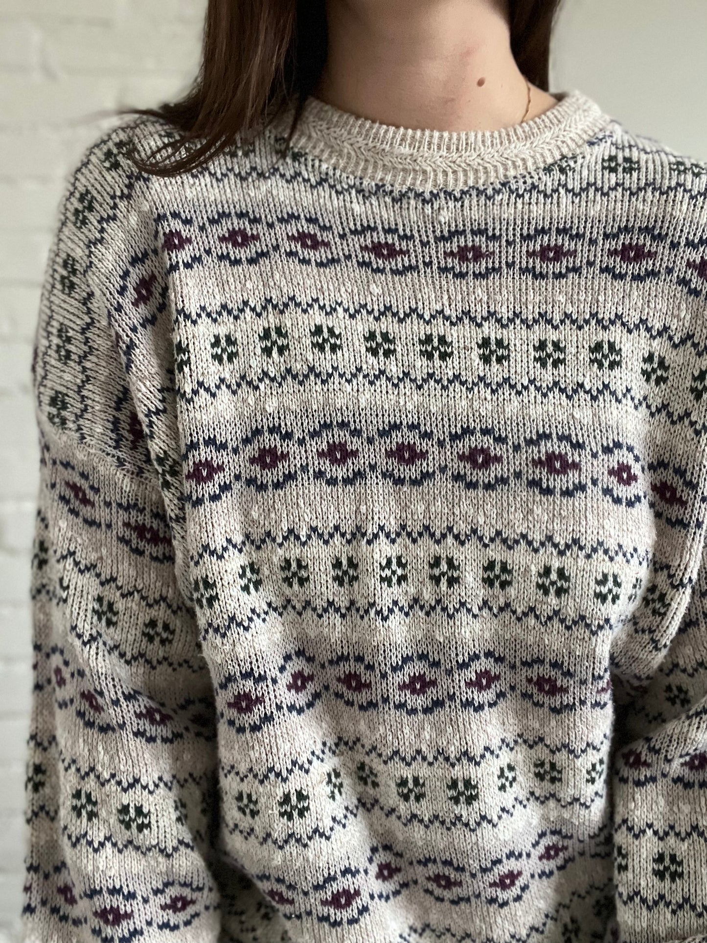 Neutral Holiday Sweater - XXL