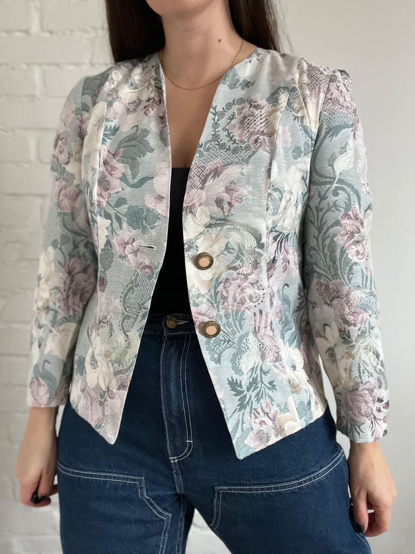 Lightweight Floral Blazer - M