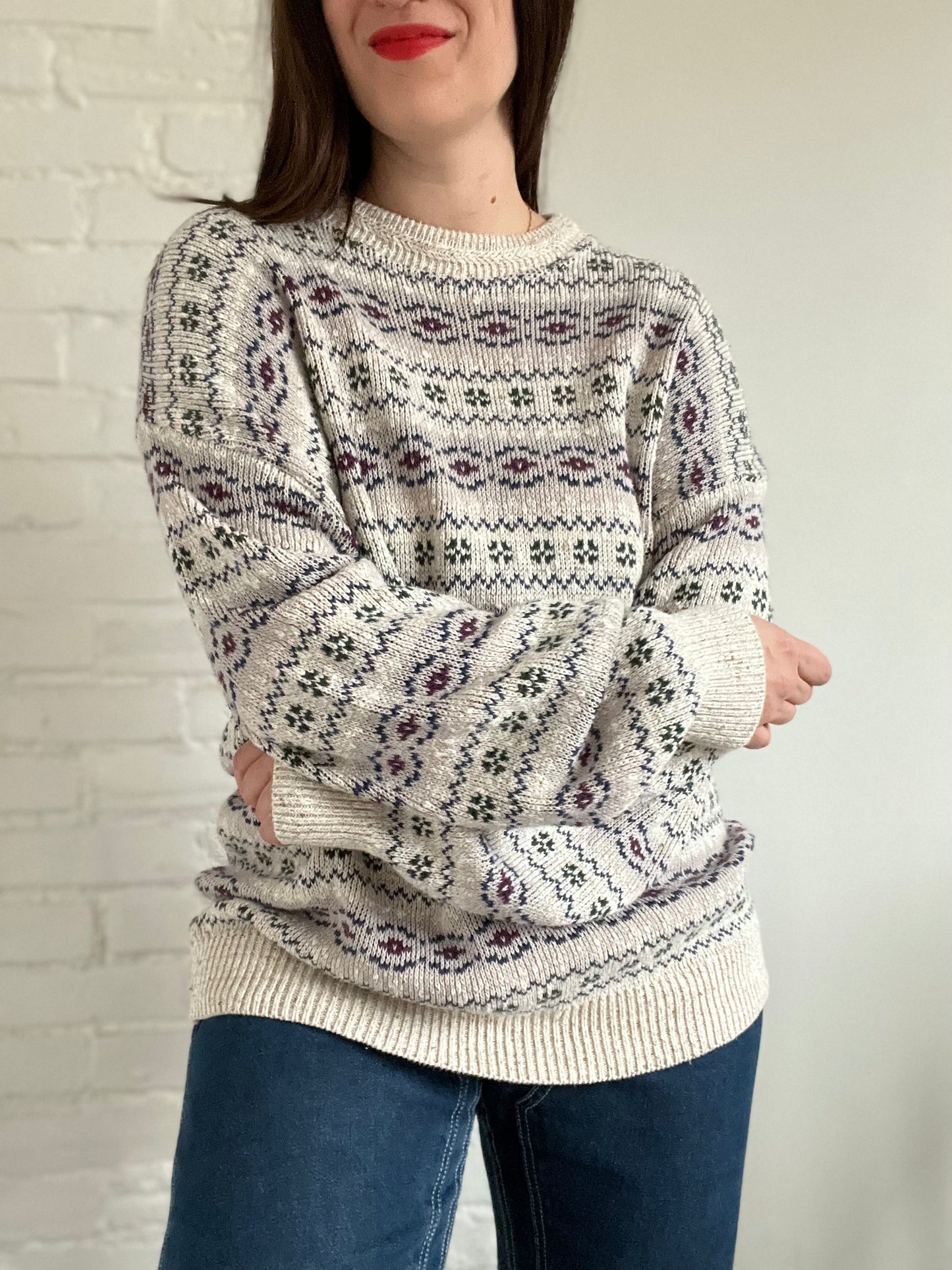 Neutral Holiday Sweater - XXL