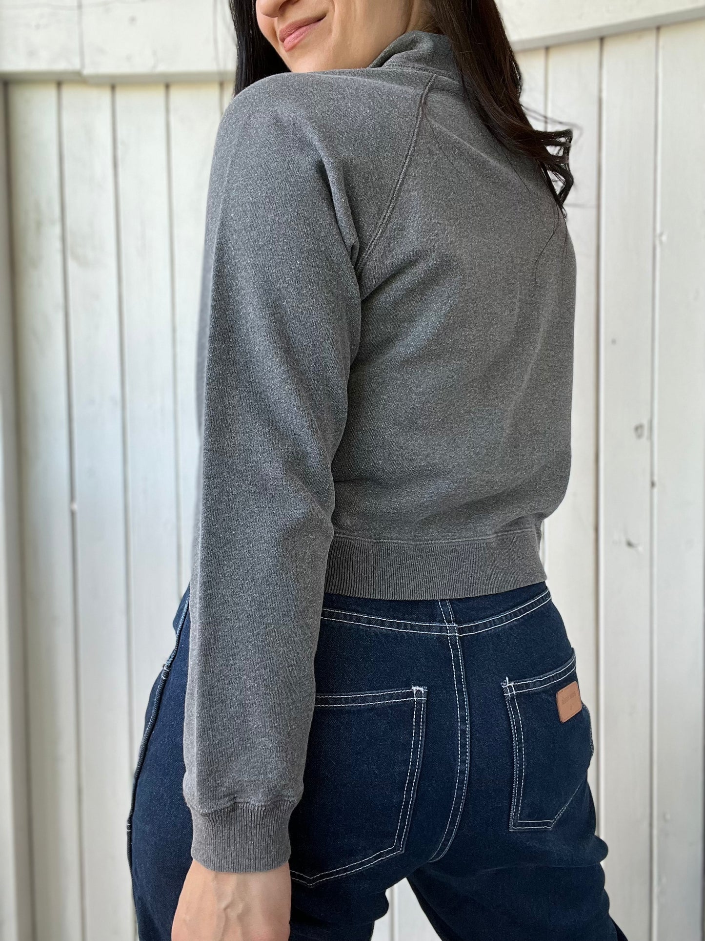 Campus Crew Crop Pullover - Size S