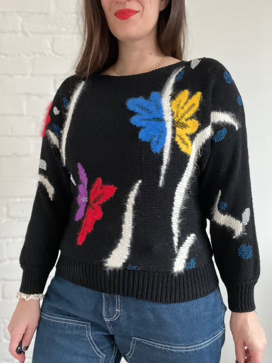 Colourful Festive Sweater - S