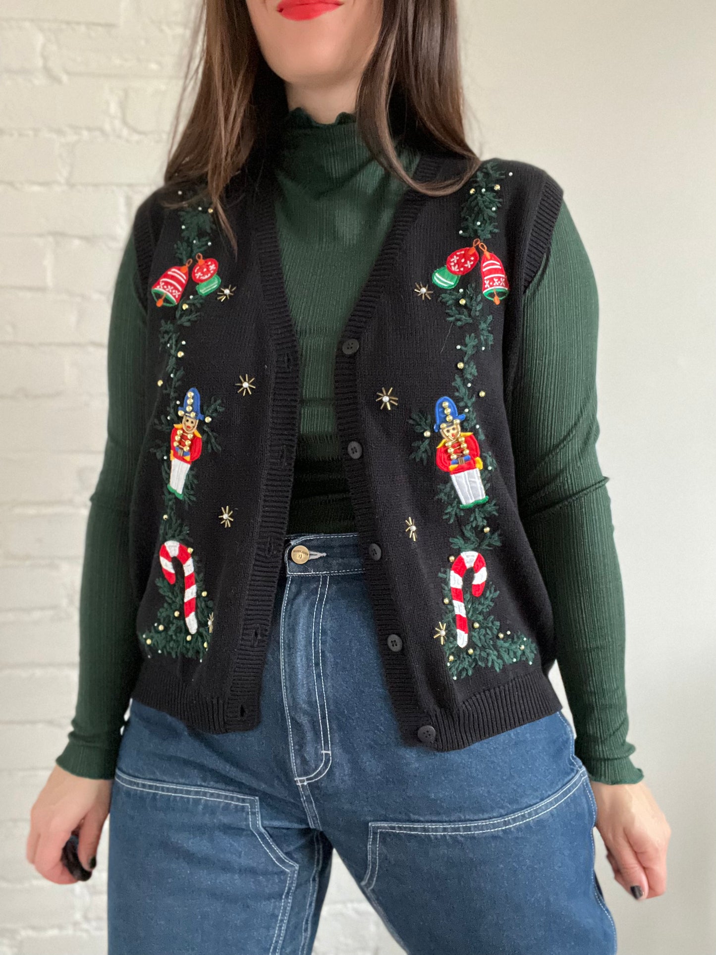 Nutcracker Knit Vest - M