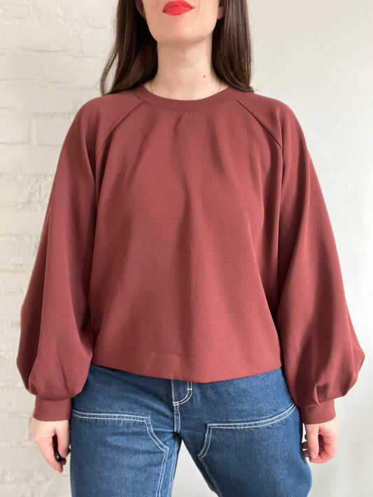 Winter Rose Pouf Top - XL