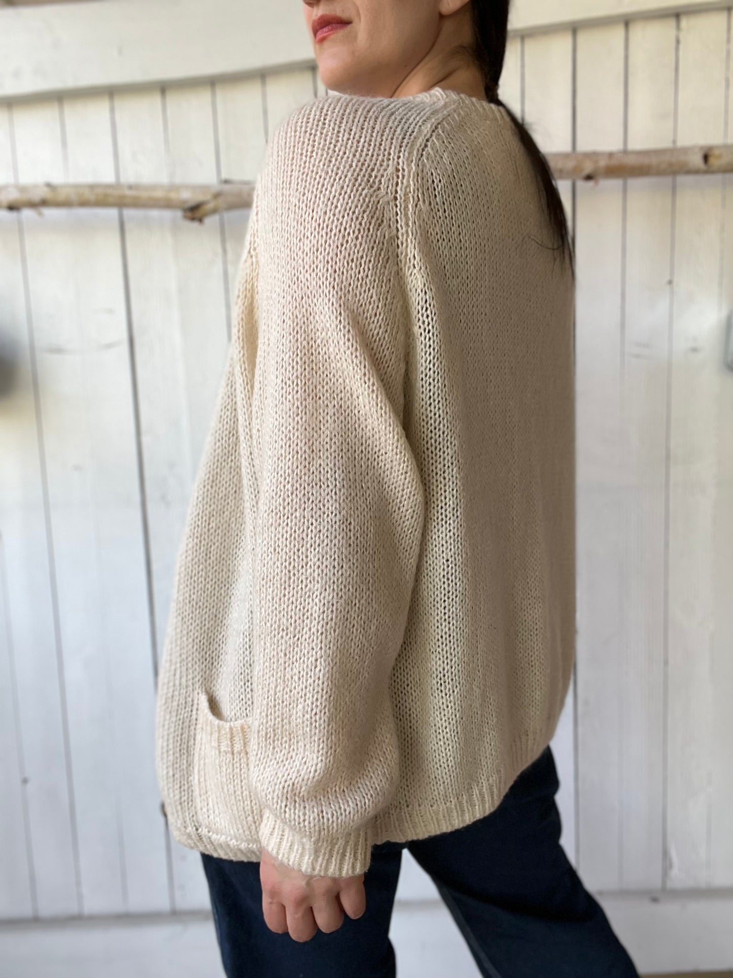 Mohair Wool Vintage Cardigan - Size O/S