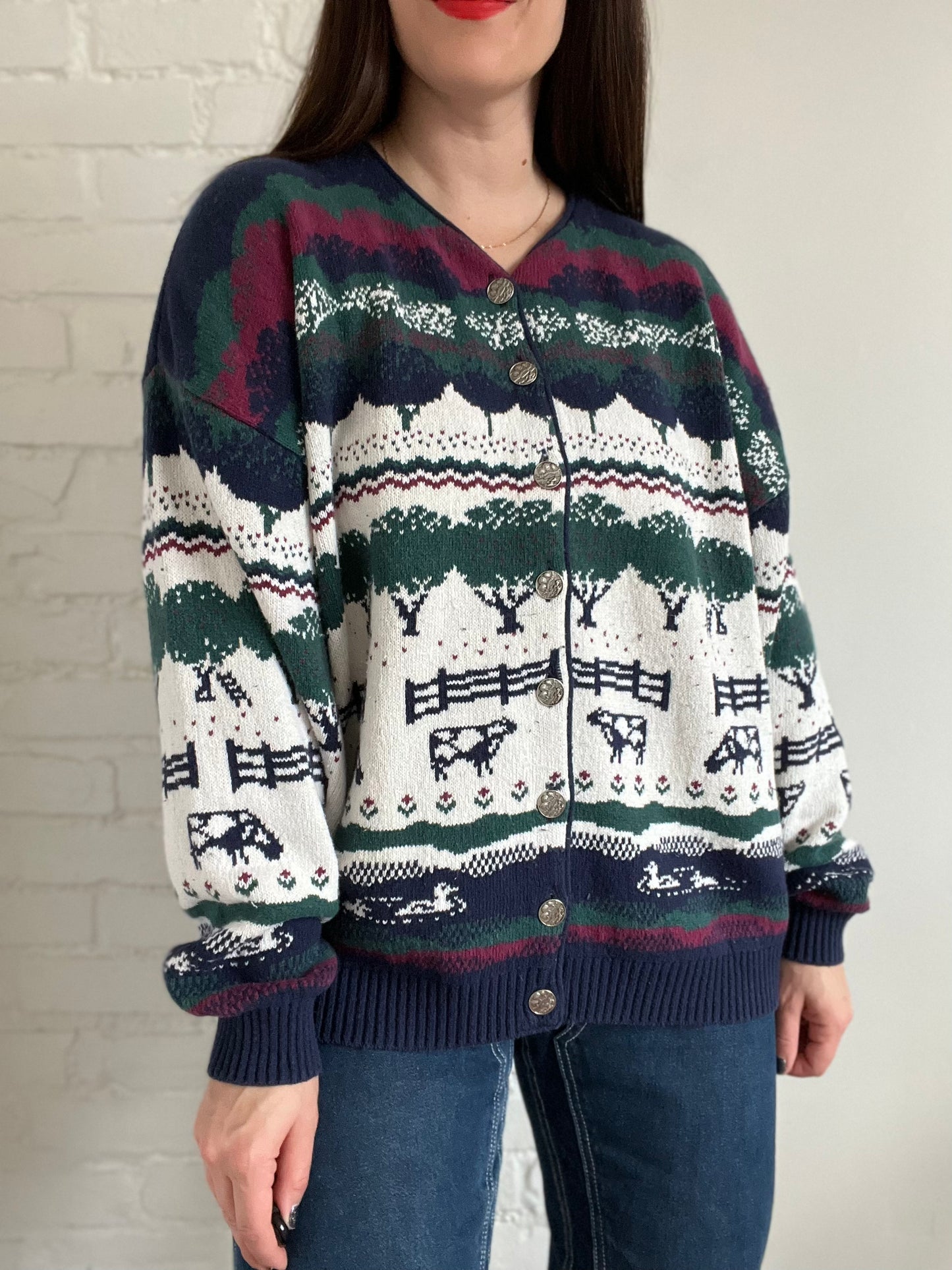 Vintage Northern Reflections Farm Knit - XL