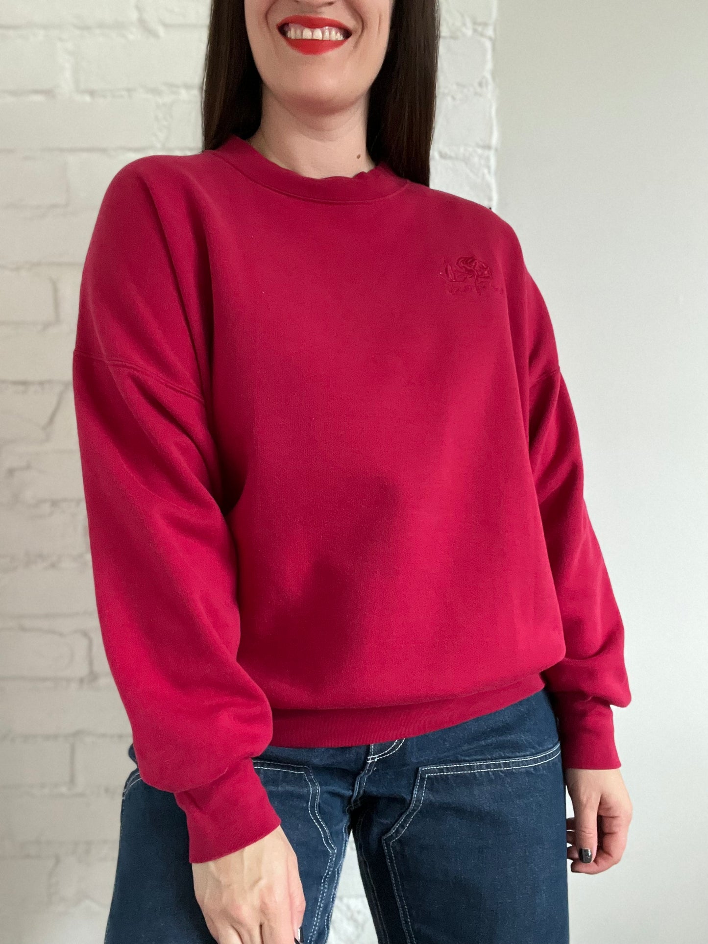 Country Rose Crewneck Sweater - XL