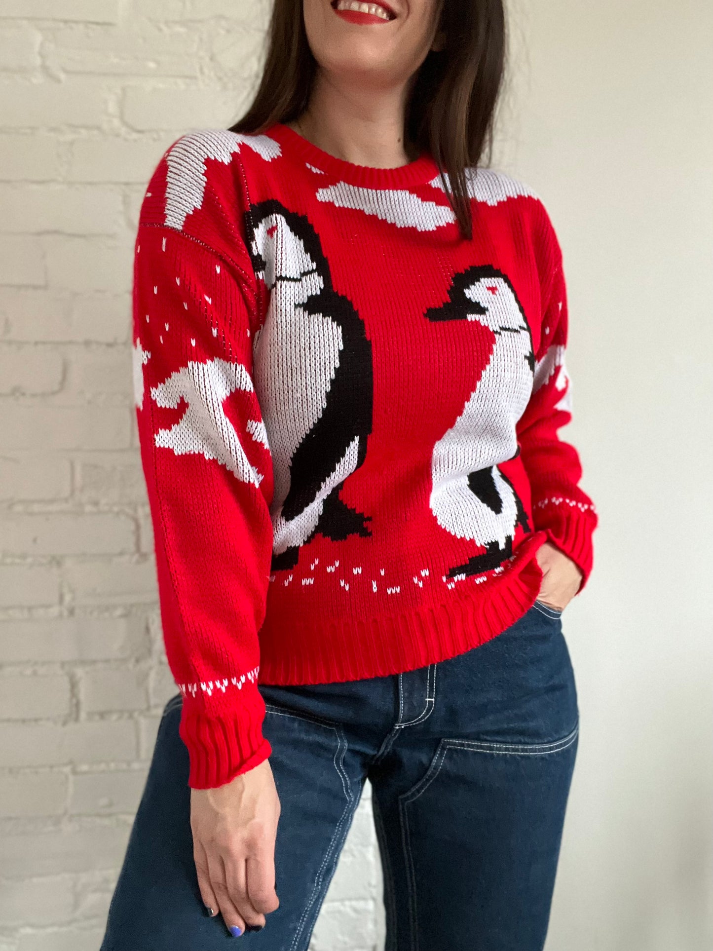 Penguins Knit Sweater - S/M