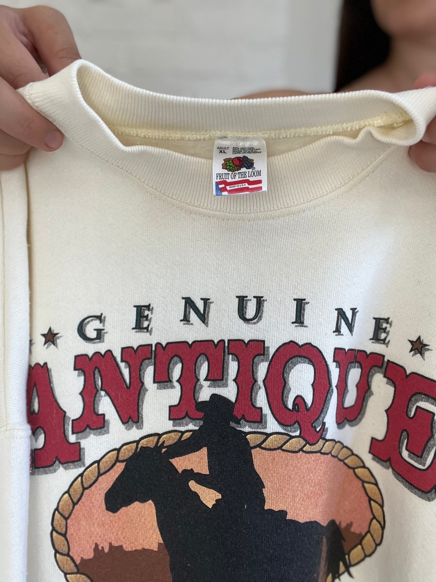 Antique Cowboy Sweater - Size L/XL