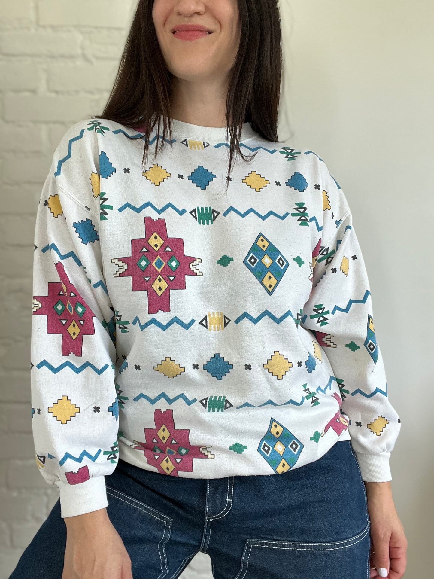 90s Abstract Crewneck - Size M