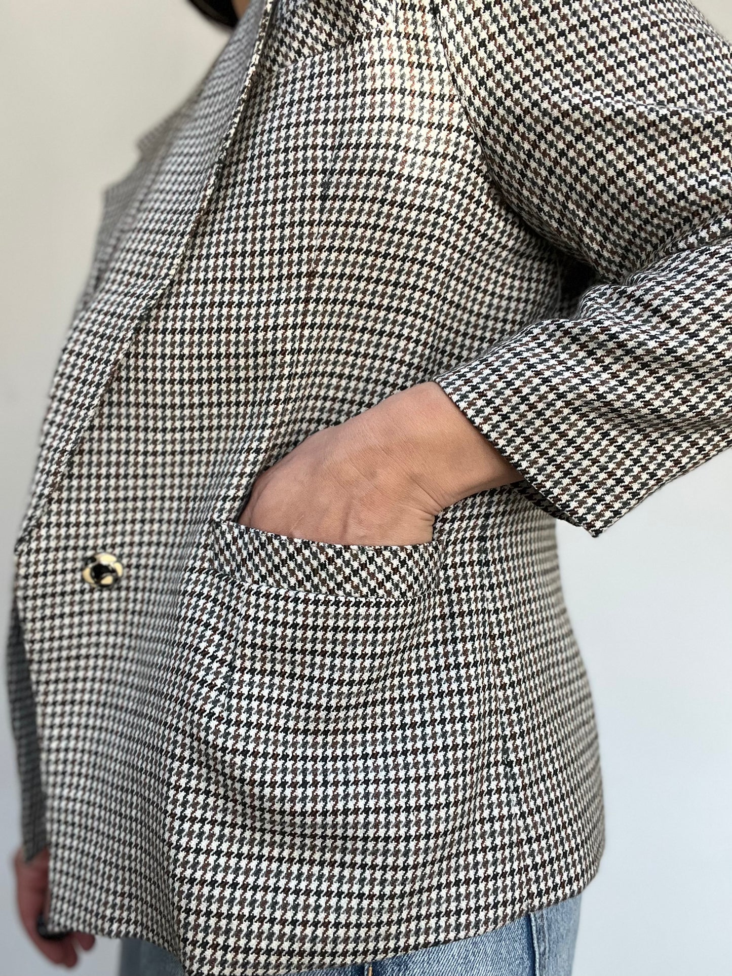 Mini Houndstooth Vintage Blazer - Size M/L