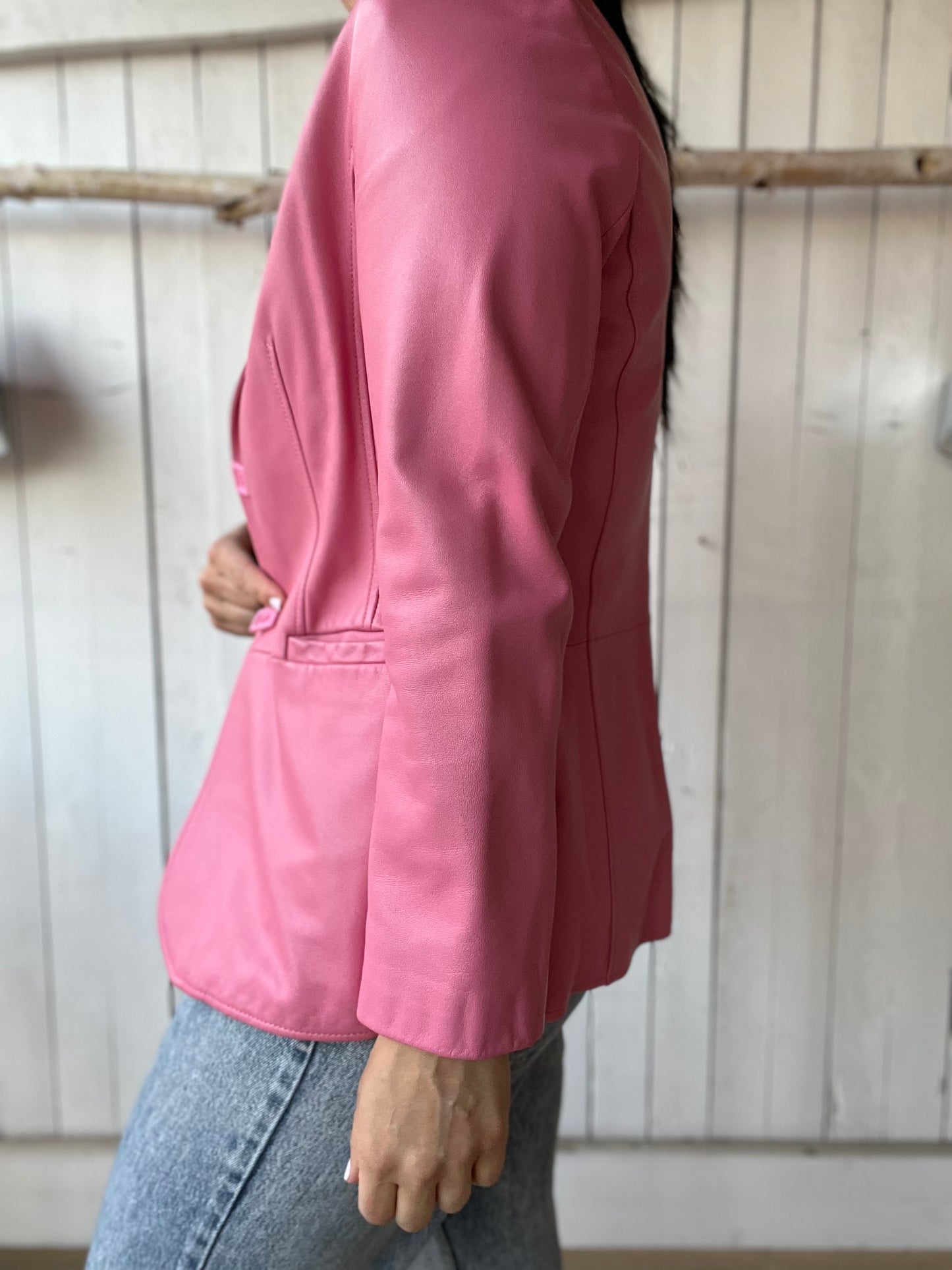 Bubblegum Leather Jacket  - Size M