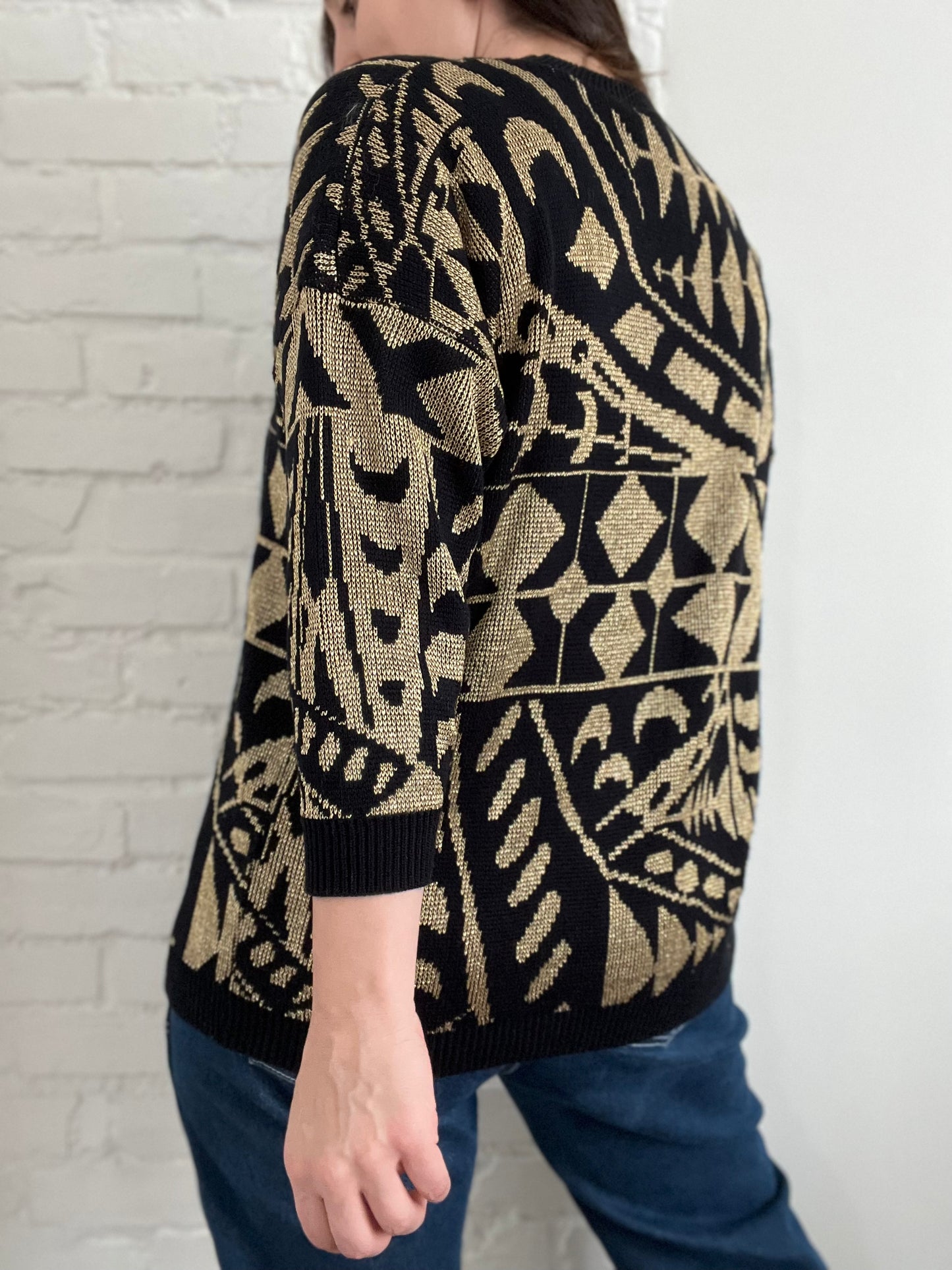 Metallic Moon Knit Sweater - M/L