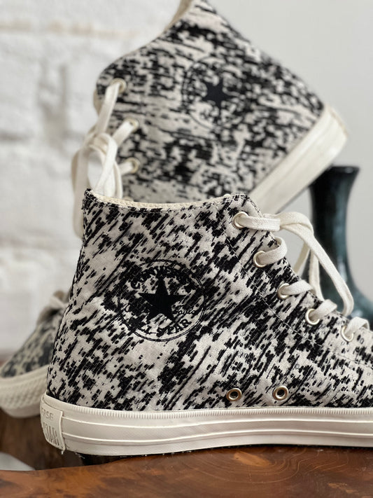 Limited Edition B&W Converse High Tops - Womens 10
