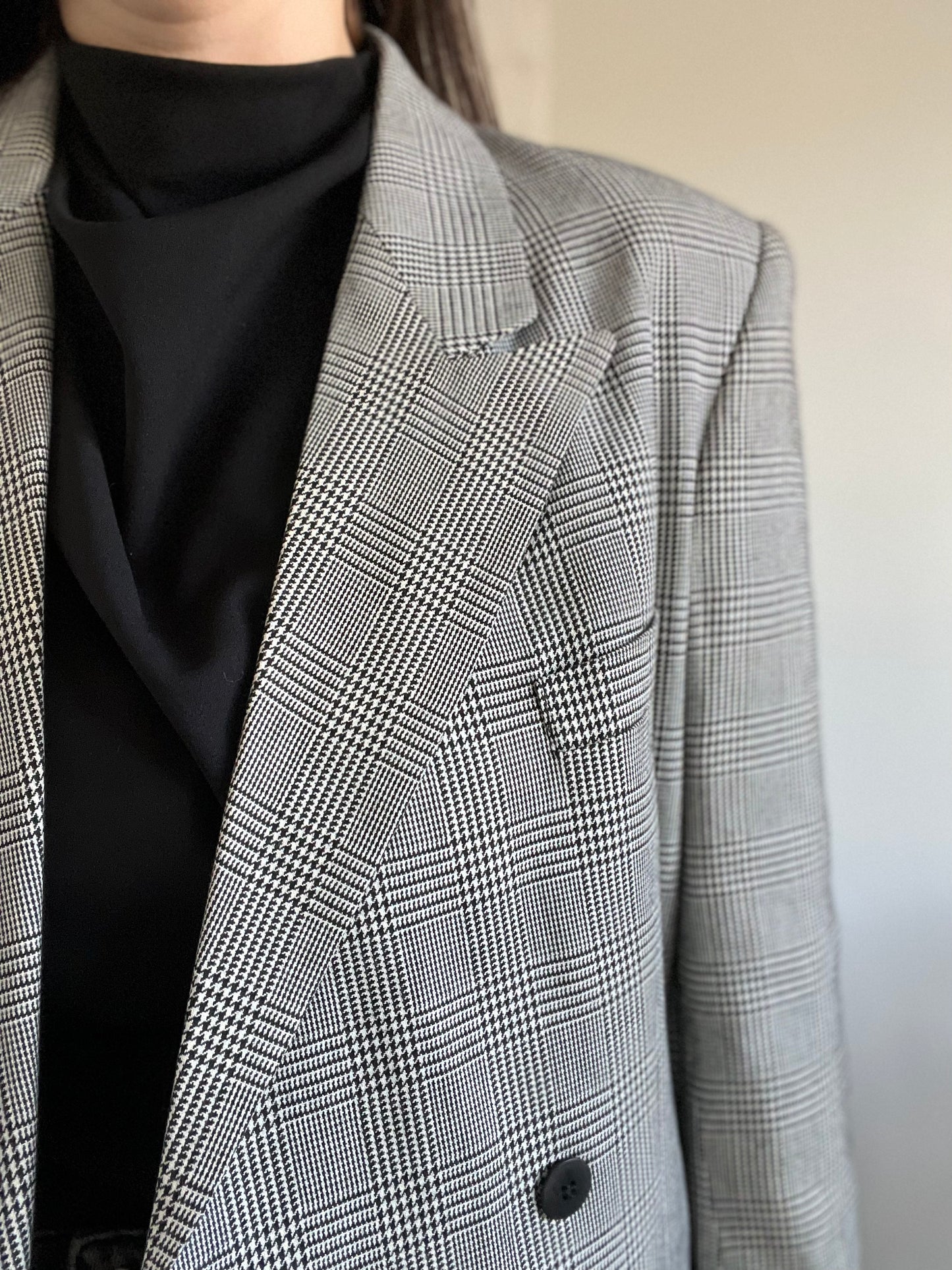 Striking Houndstooth Blazer - Size L