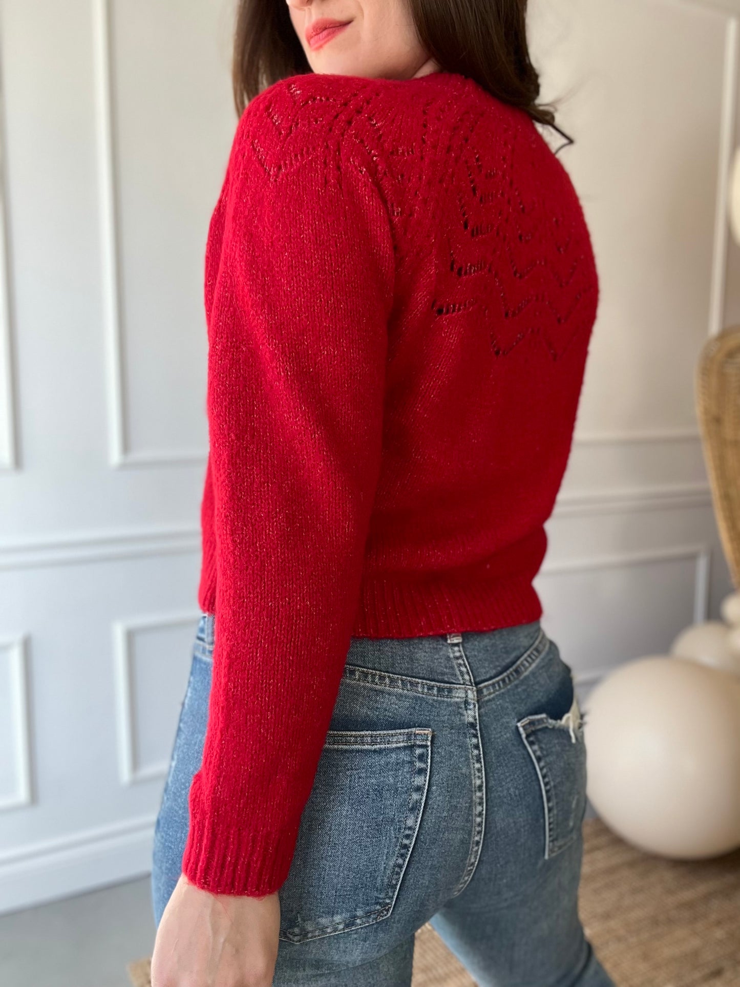 Apple Red Cozy Crop - Size M