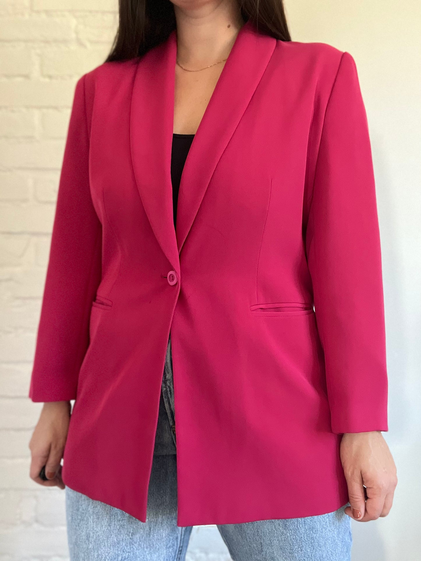 Relaxed Pink Blazer - Size L
