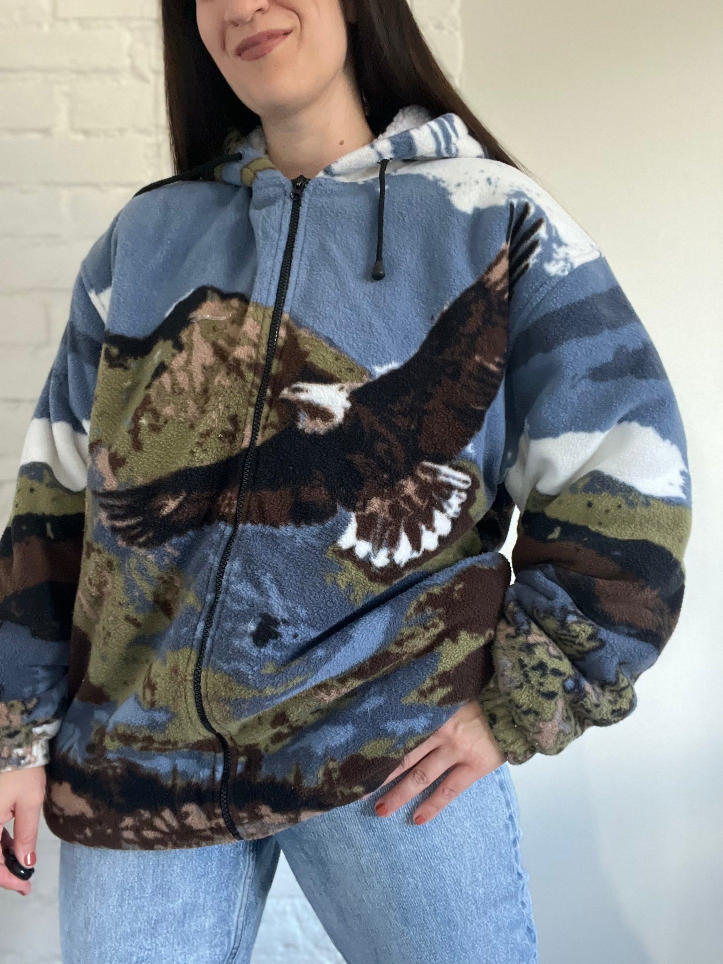 Bald Eagle Sherpa Puffer Fleece - XL/XXL