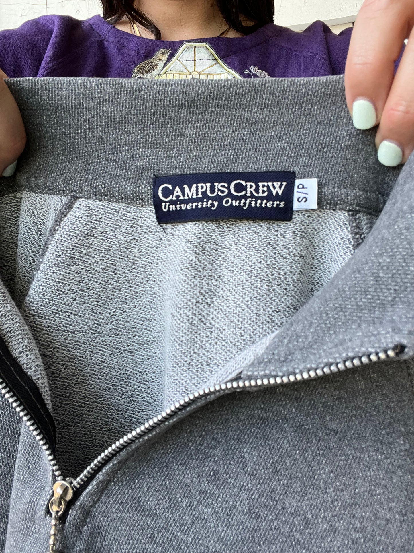 Campus Crew Crop Pullover - Size S