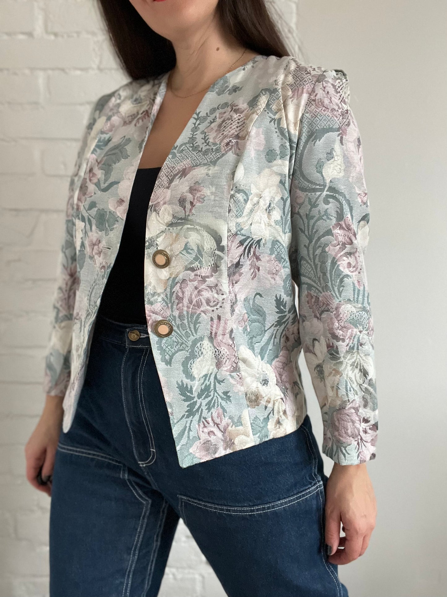 Lightweight Floral Blazer - M