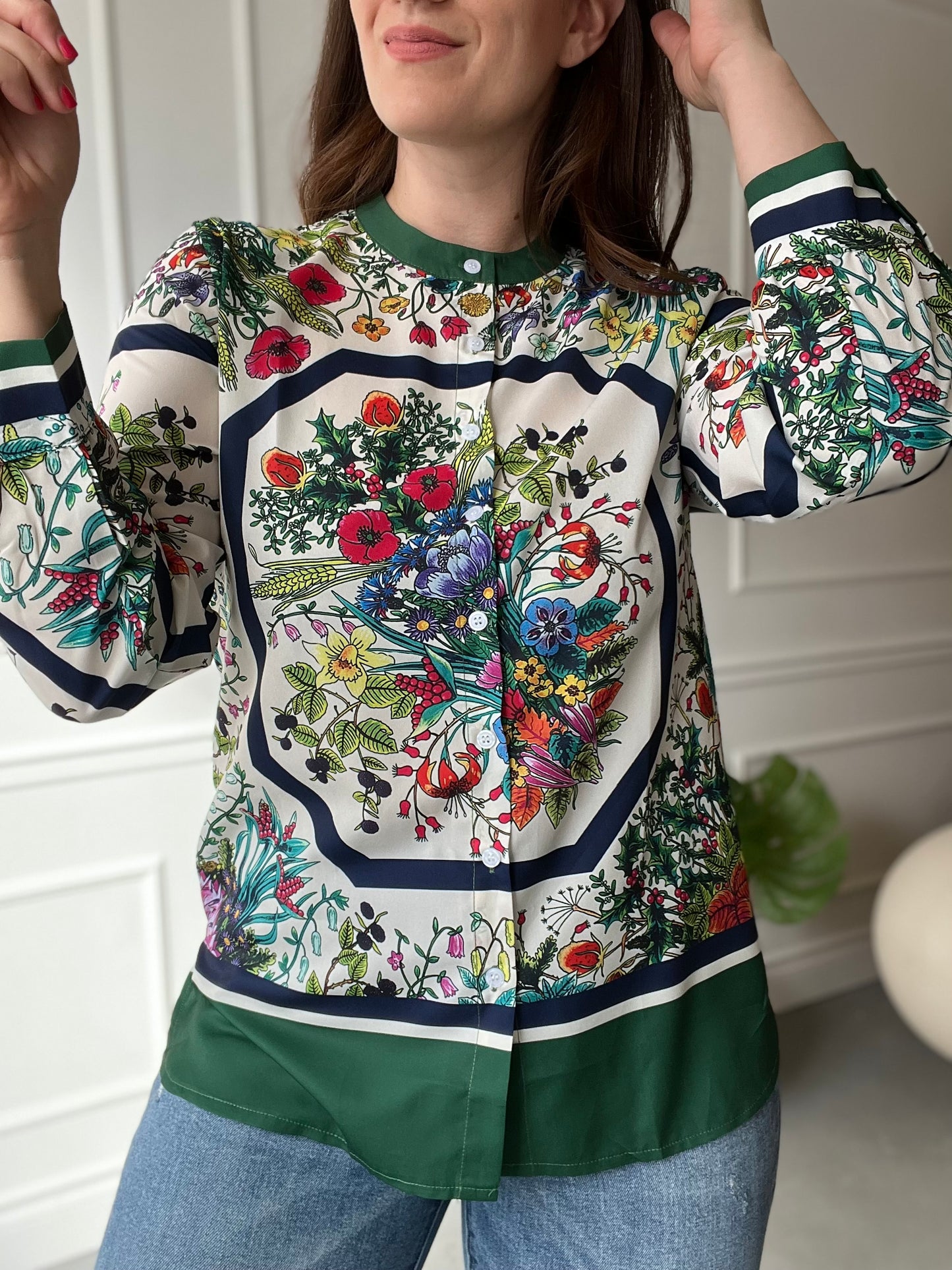 Garden Floral Button Up - Size L