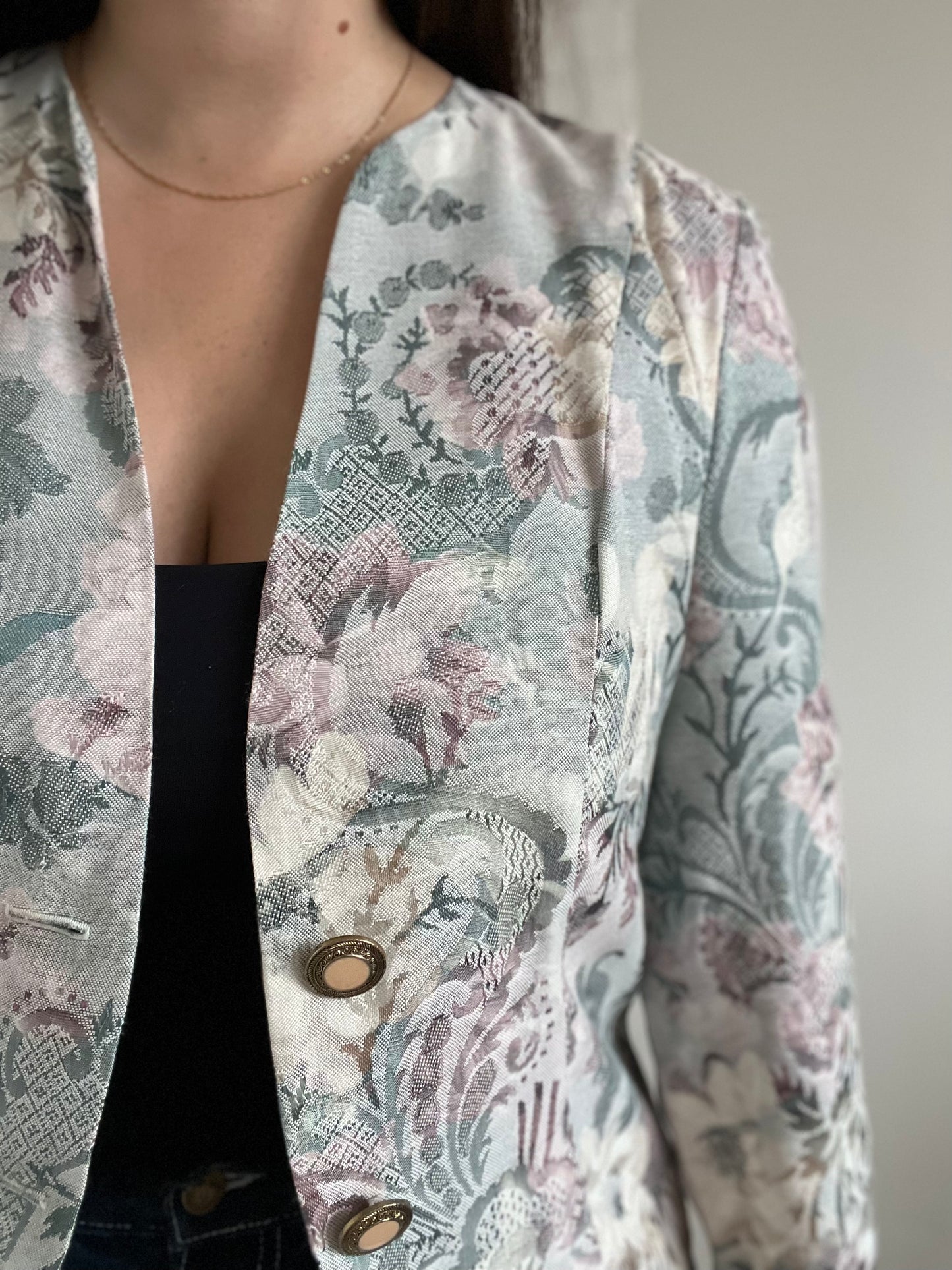 Lightweight Floral Blazer - M