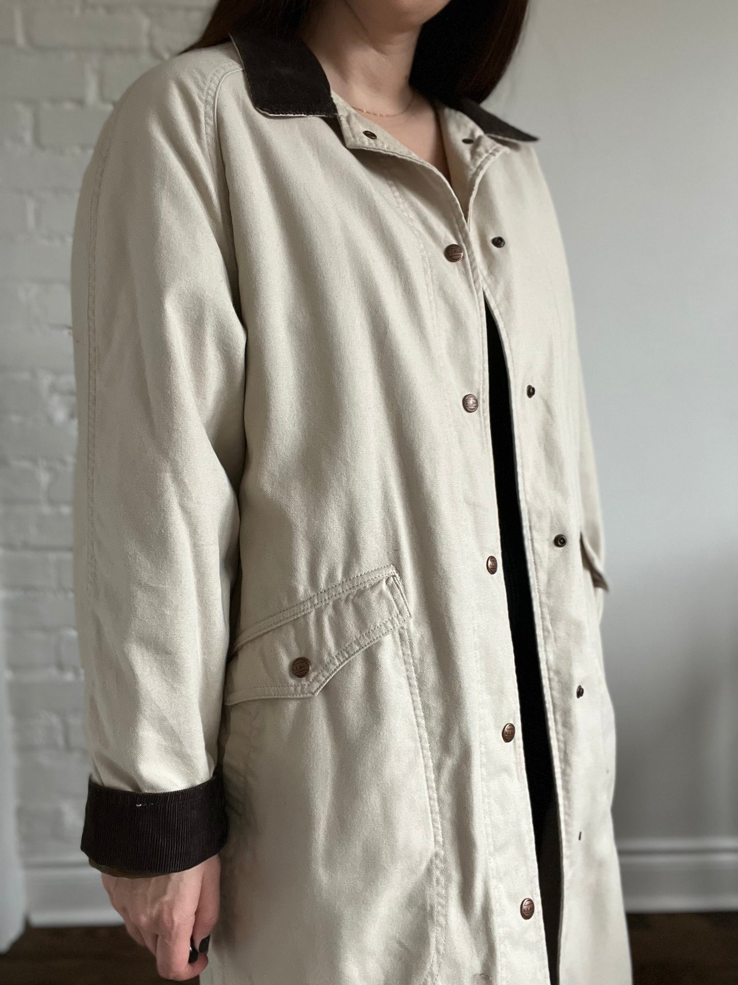 Vintage L.L.Bean Sherpa Lined Trench Coat - L