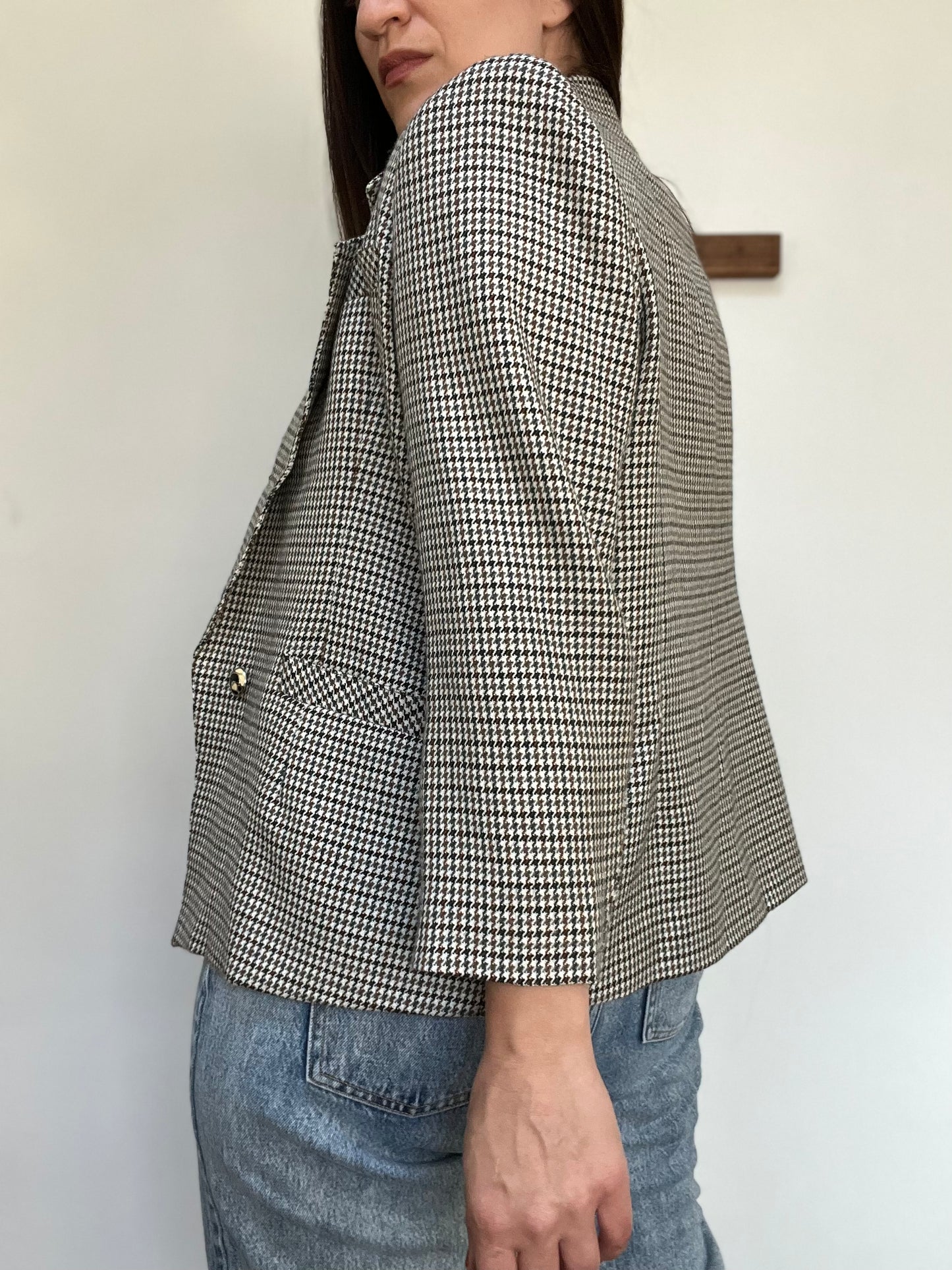 Mini Houndstooth Vintage Blazer - Size M/L
